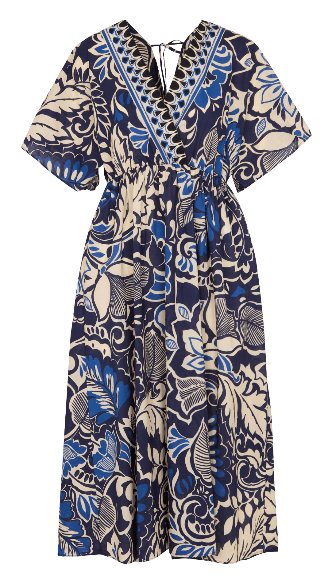 Fitted cotton midi dress SUD EXPRESS Blue
