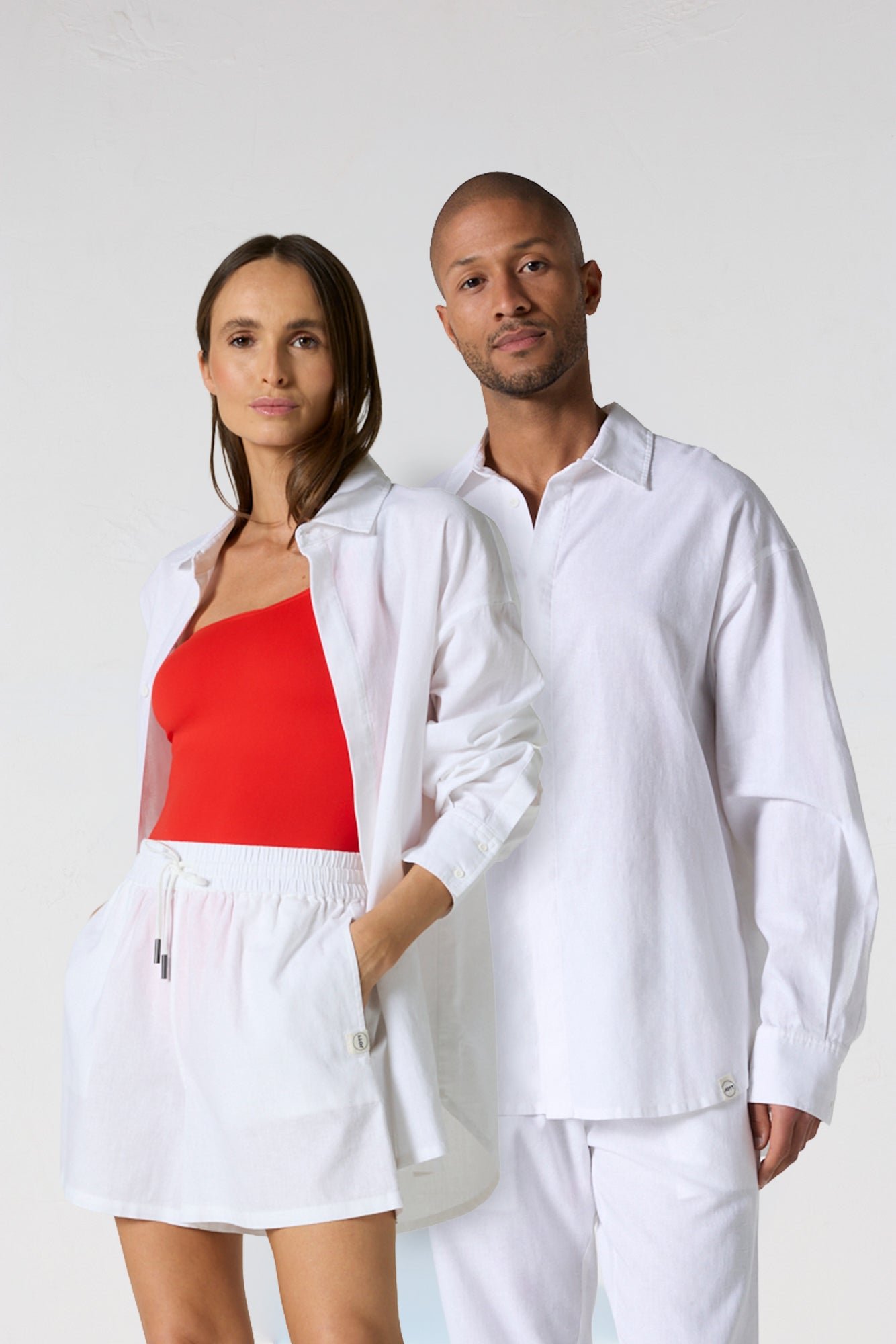 Unisex Linen Calypso Shirt JOTT White