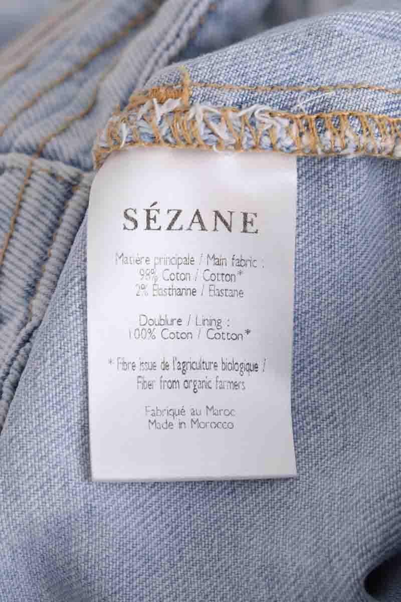 Jean boyfriend taille haute SEZANE - Seconde main Bleu