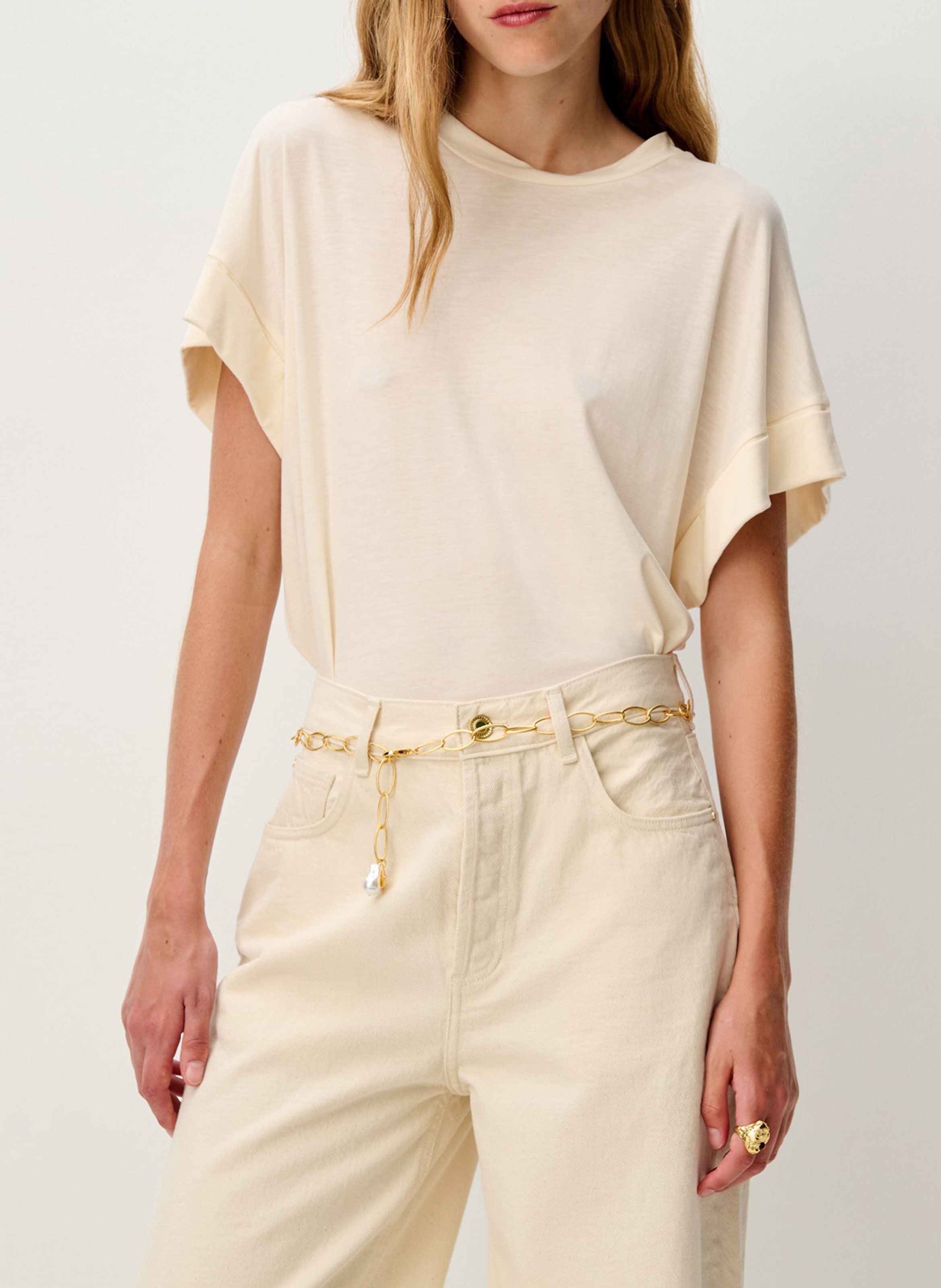 Tee-shirt col rond  SESSUN Beige