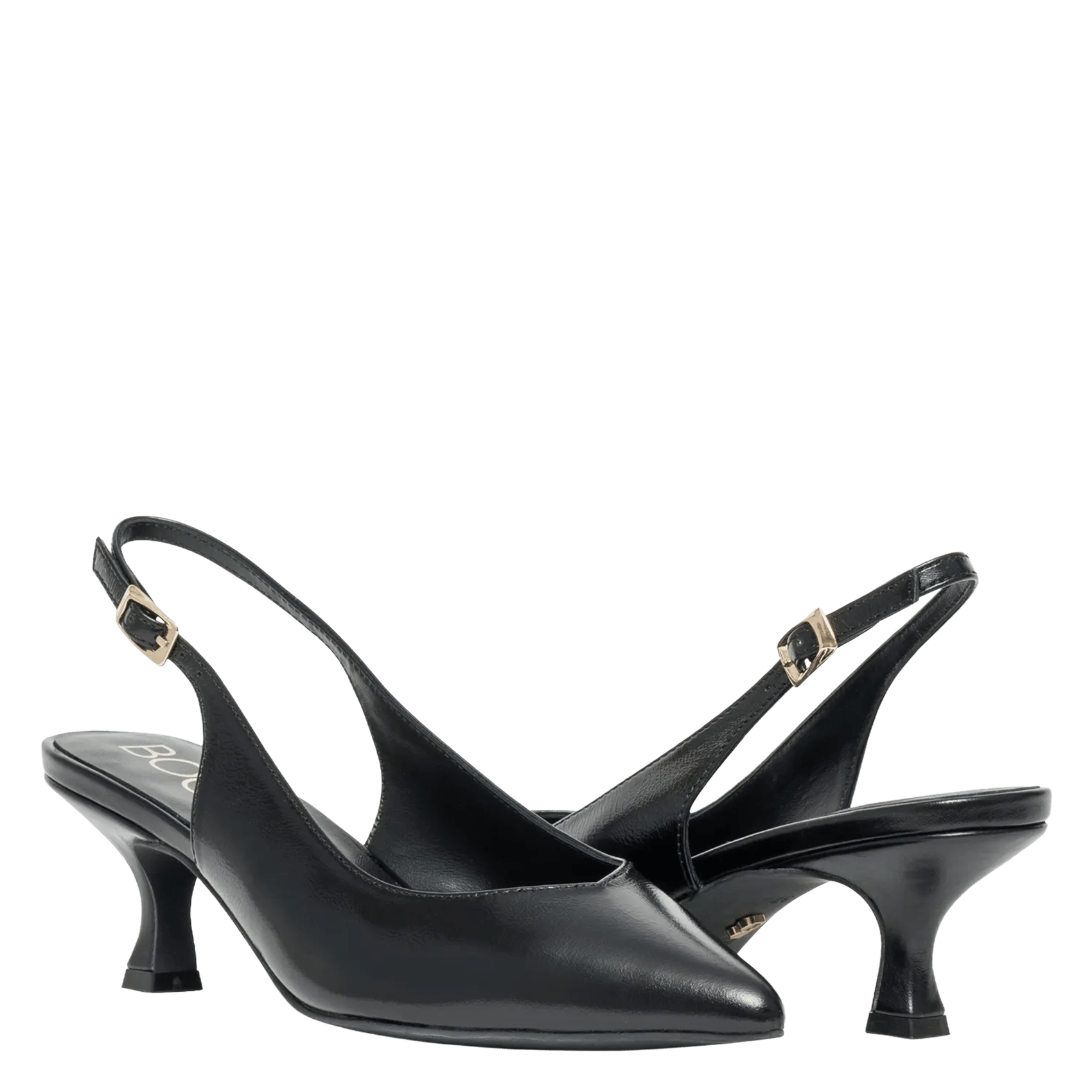 Slingback-Pumps aus Leder | Schwarz BOCAGE Damen