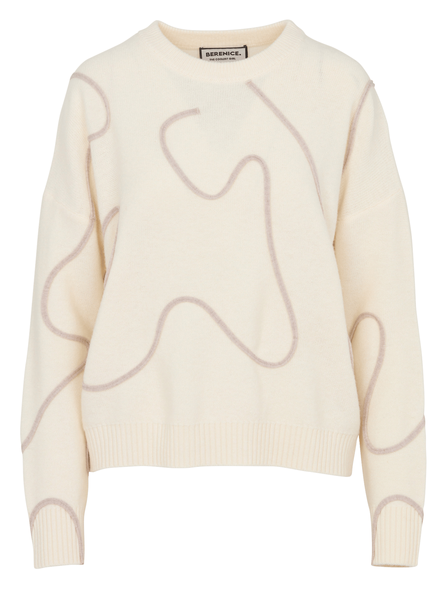 Pull col rond en laine BERENICE Blanc