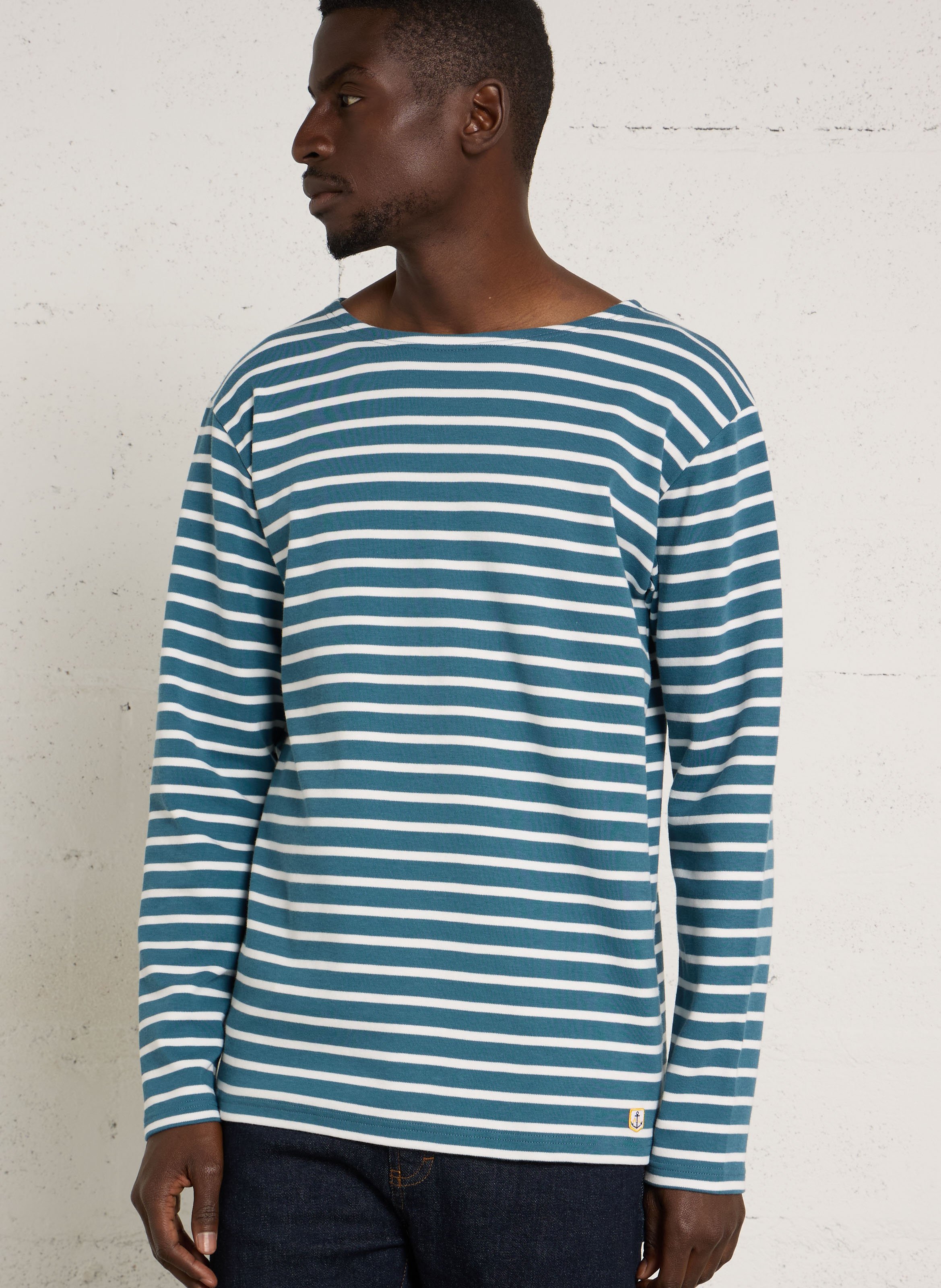 Matrosenshirt aus Interlock-Baumwolle mit Rundhalsausschnitt, Regular Fit ARMOR LUX