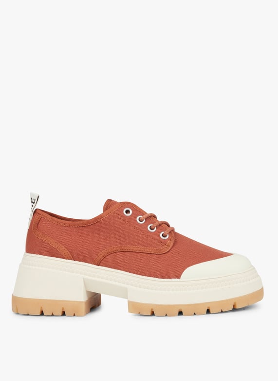 Derbies En Toile Strong Derby Chestnut No Name Femme MNYDCY04AY CANVAS RECYCLED CHESTNUT Place des Tendances