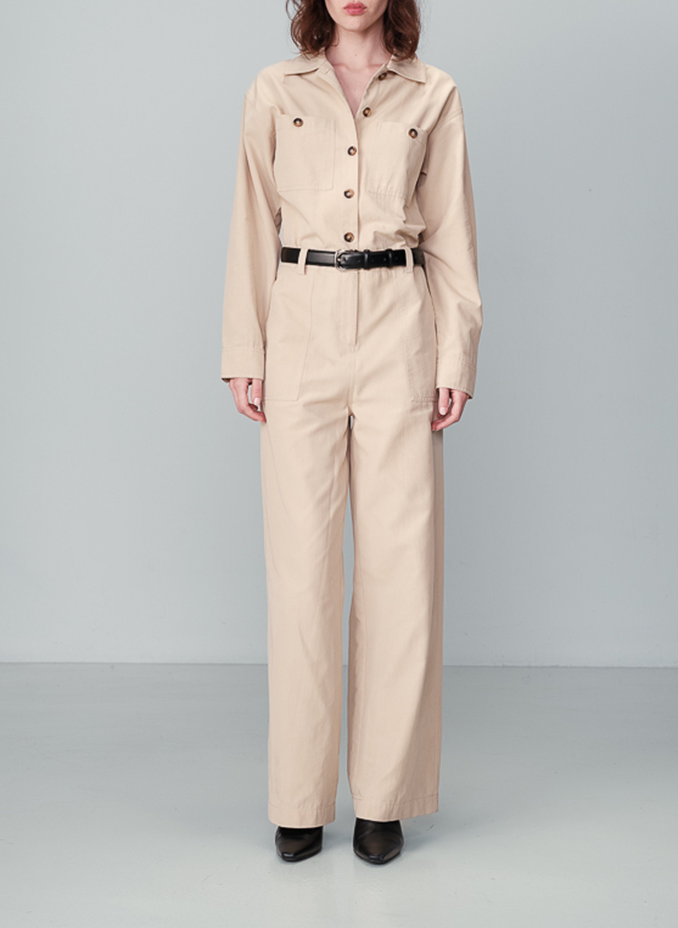 Combinaison pantalon en coton mélangé GRACE ET MILA Beige