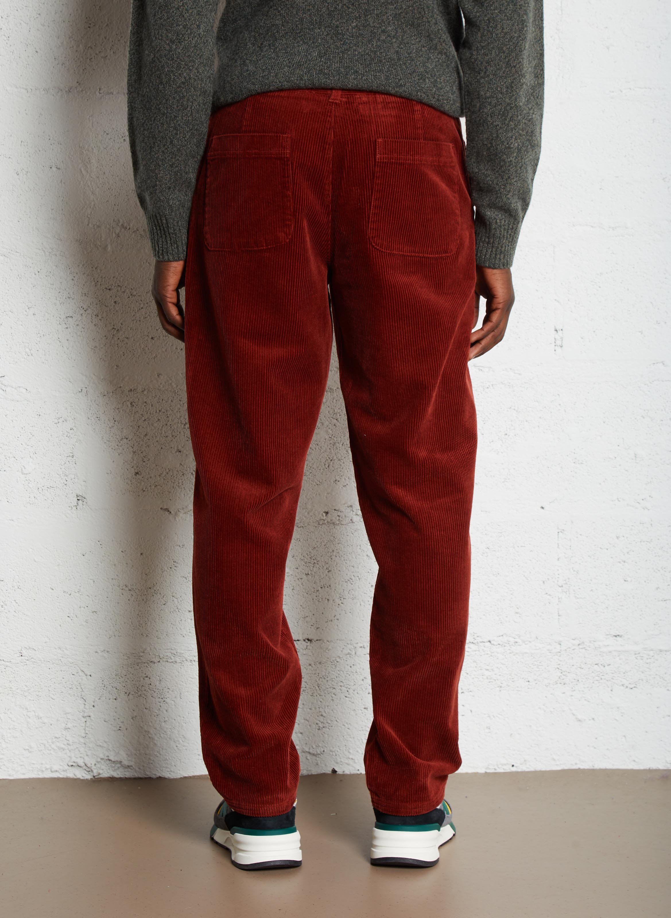 Corduroy carrot pants LES DEUX Red