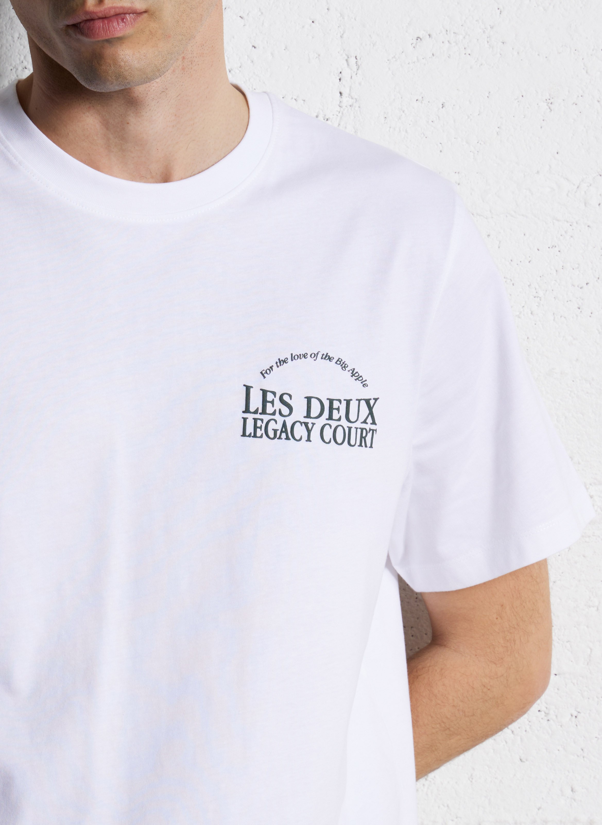 Short-sleeved organic cotton T-shirt LES DEUX White