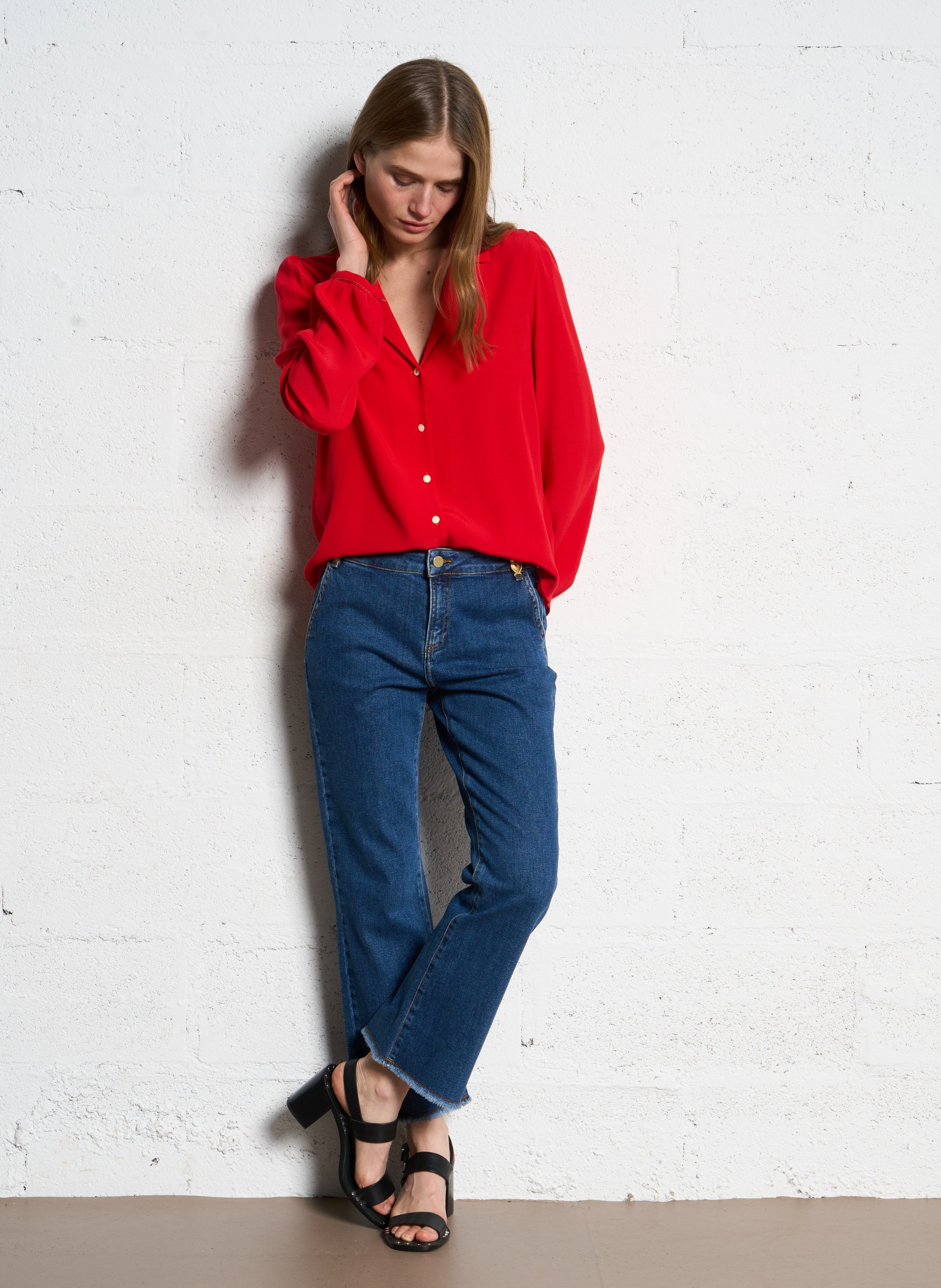 Jean flare 7/8e I CODE Bleu