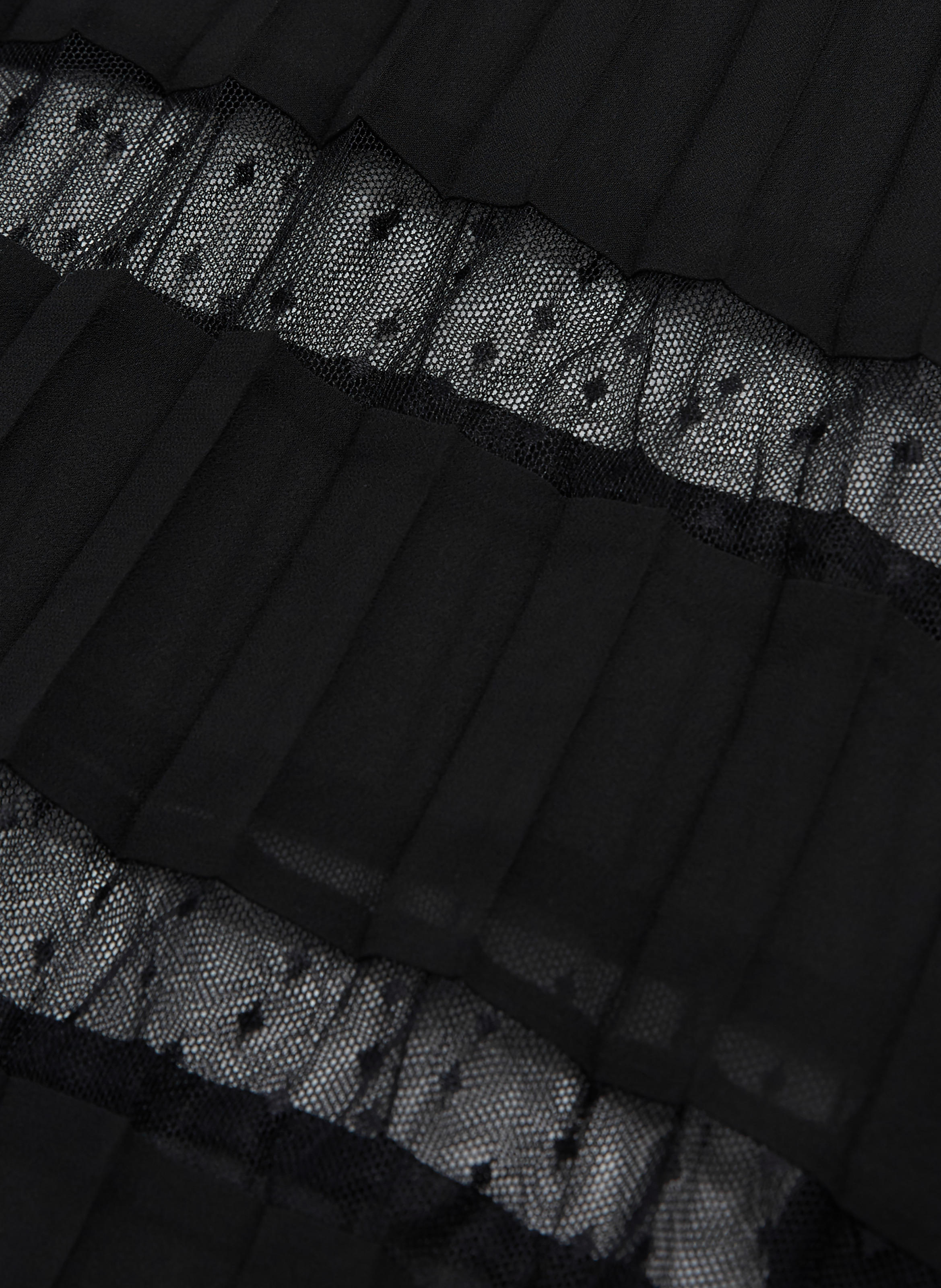 Long fluid dress with lace detail THE KOOPLES Black