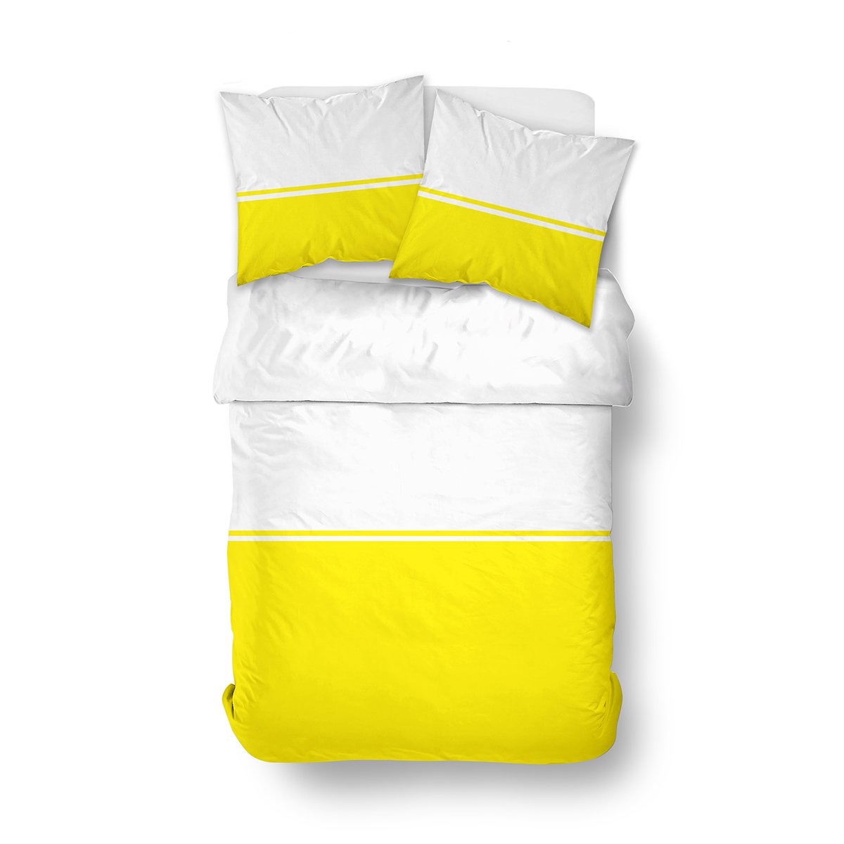 Two-tone cotton bedding TODAY LINGE DE MAISON Yellow