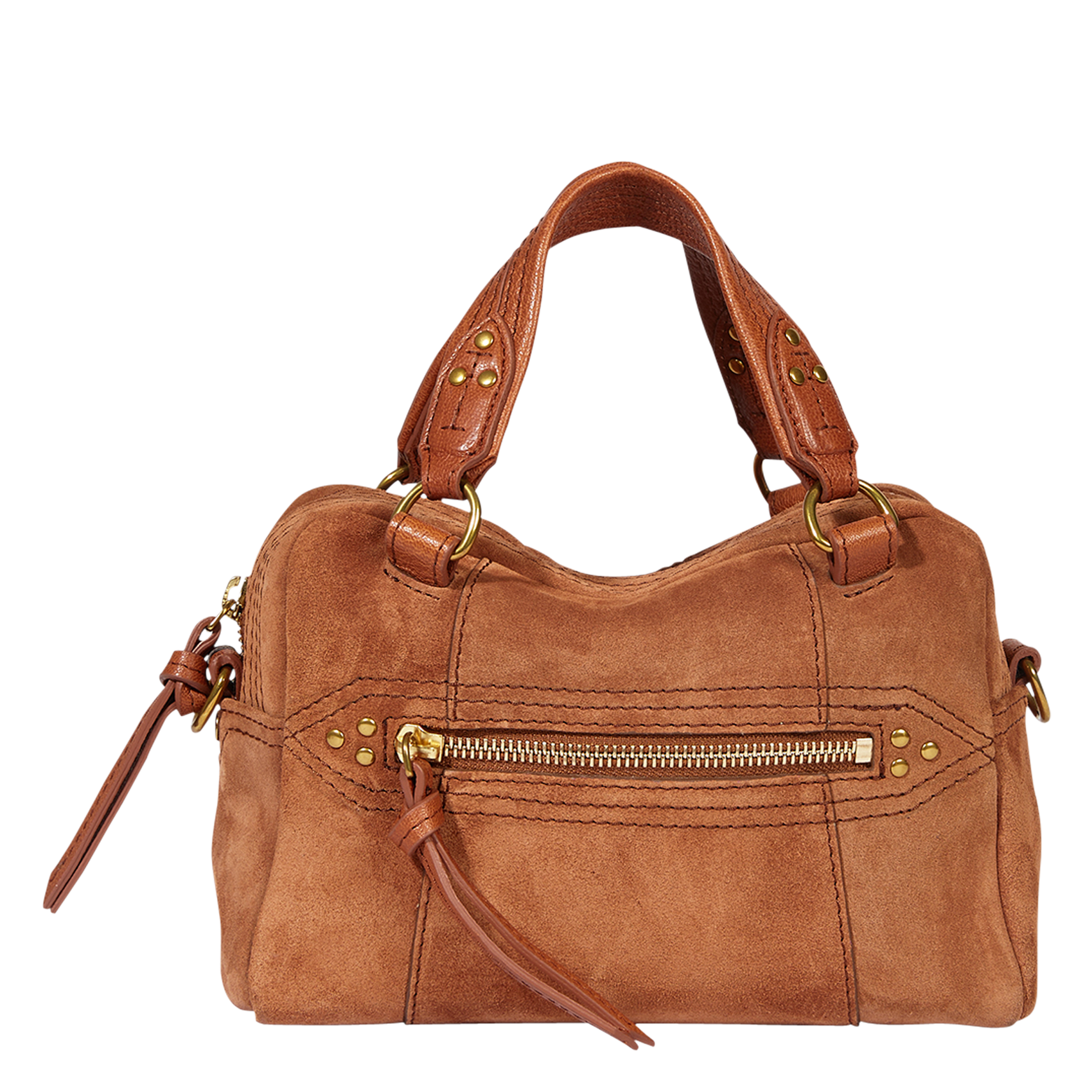 Zipped leather shoulder JEROME DREYFUSS Brown