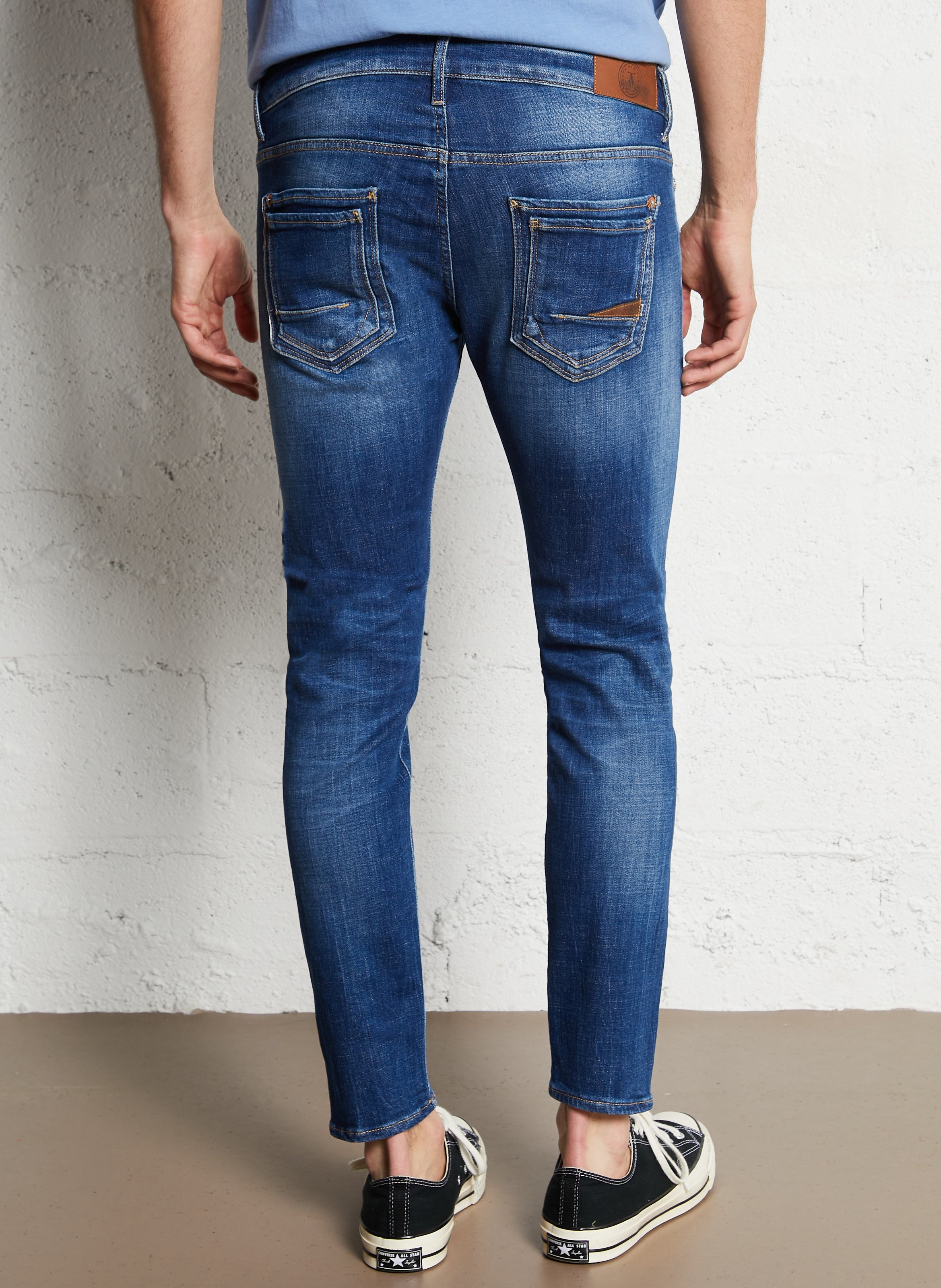 Jeans slim a vita alta LE TEMPS DES CERISES Blu