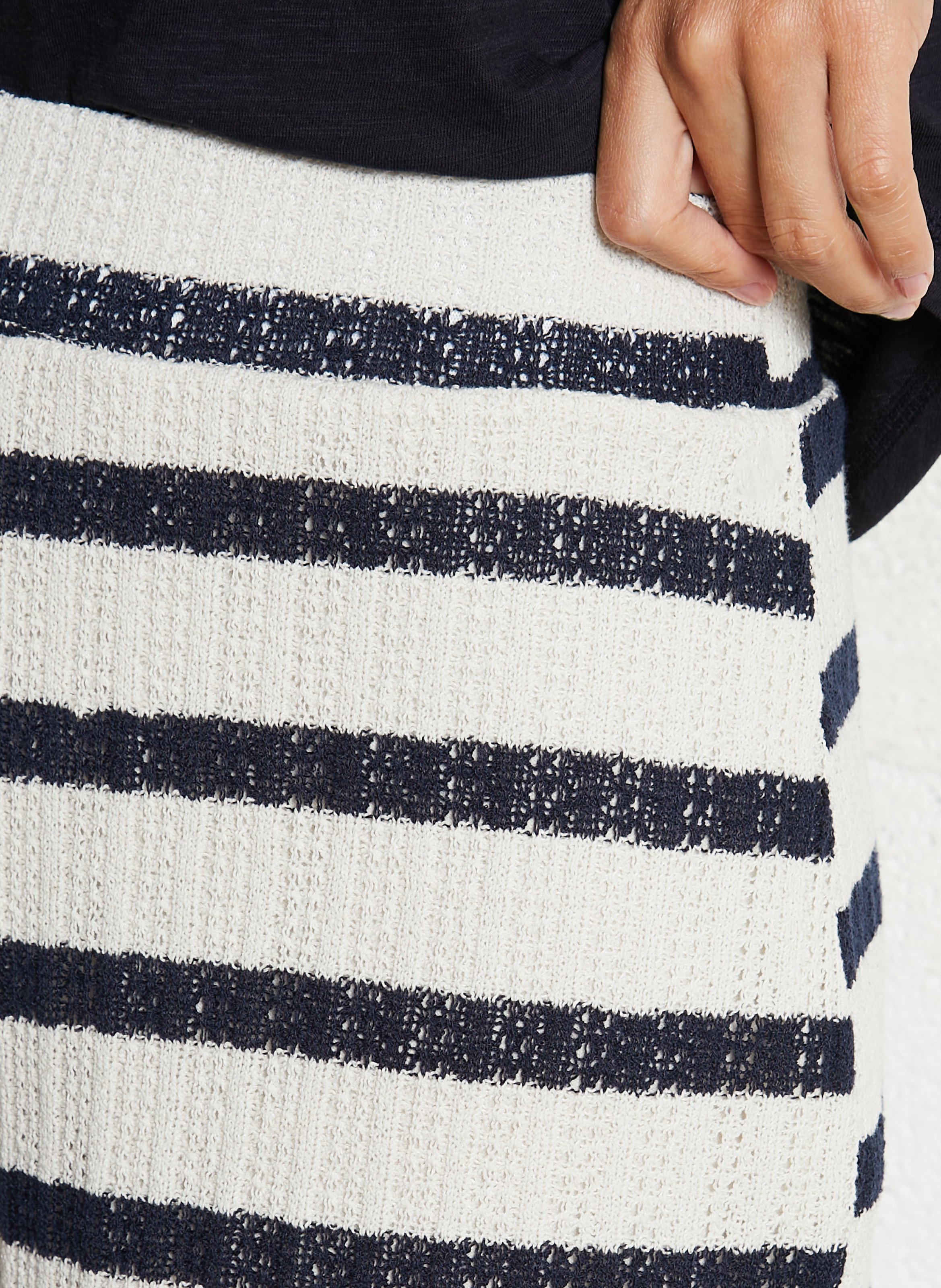 Gestreifte Shorts mit hohem Bund VILA Beige