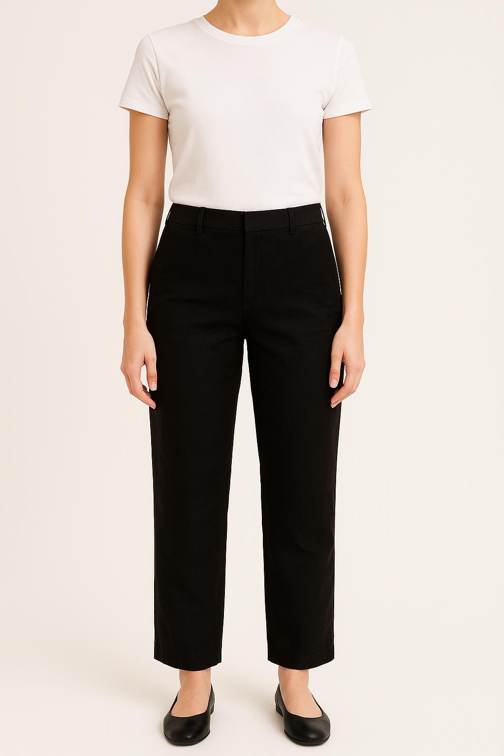 Cropped slim jeans with studs CHLOE STORA - SECONDE MAIN Black