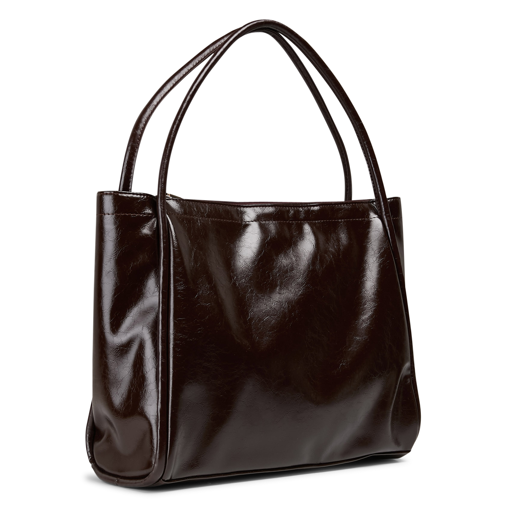 Shopper tas met lederen effect AU PRINTEMPS PARIS Bruin