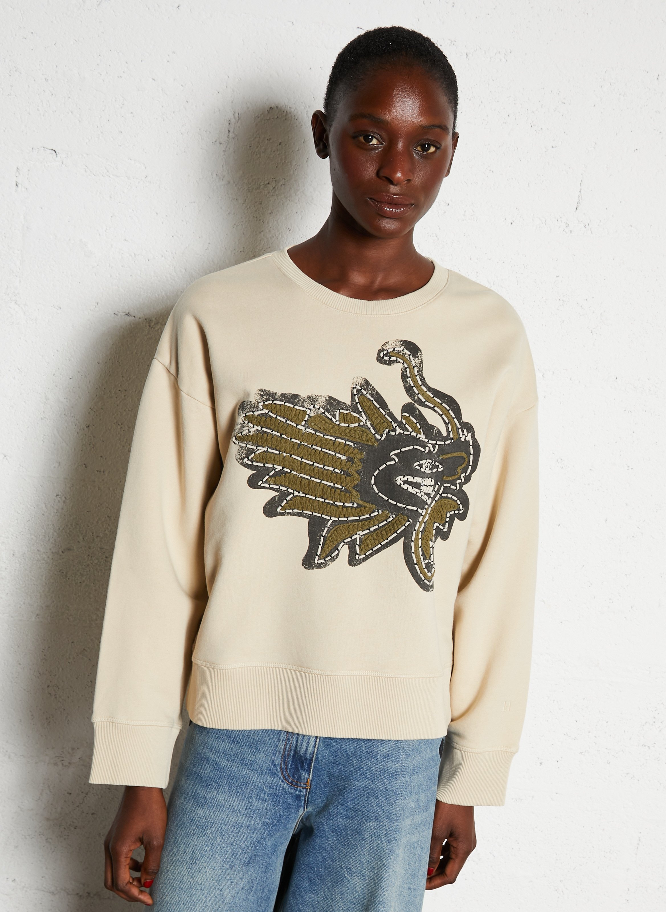 Effen sweater LEON & HARPER Grijs