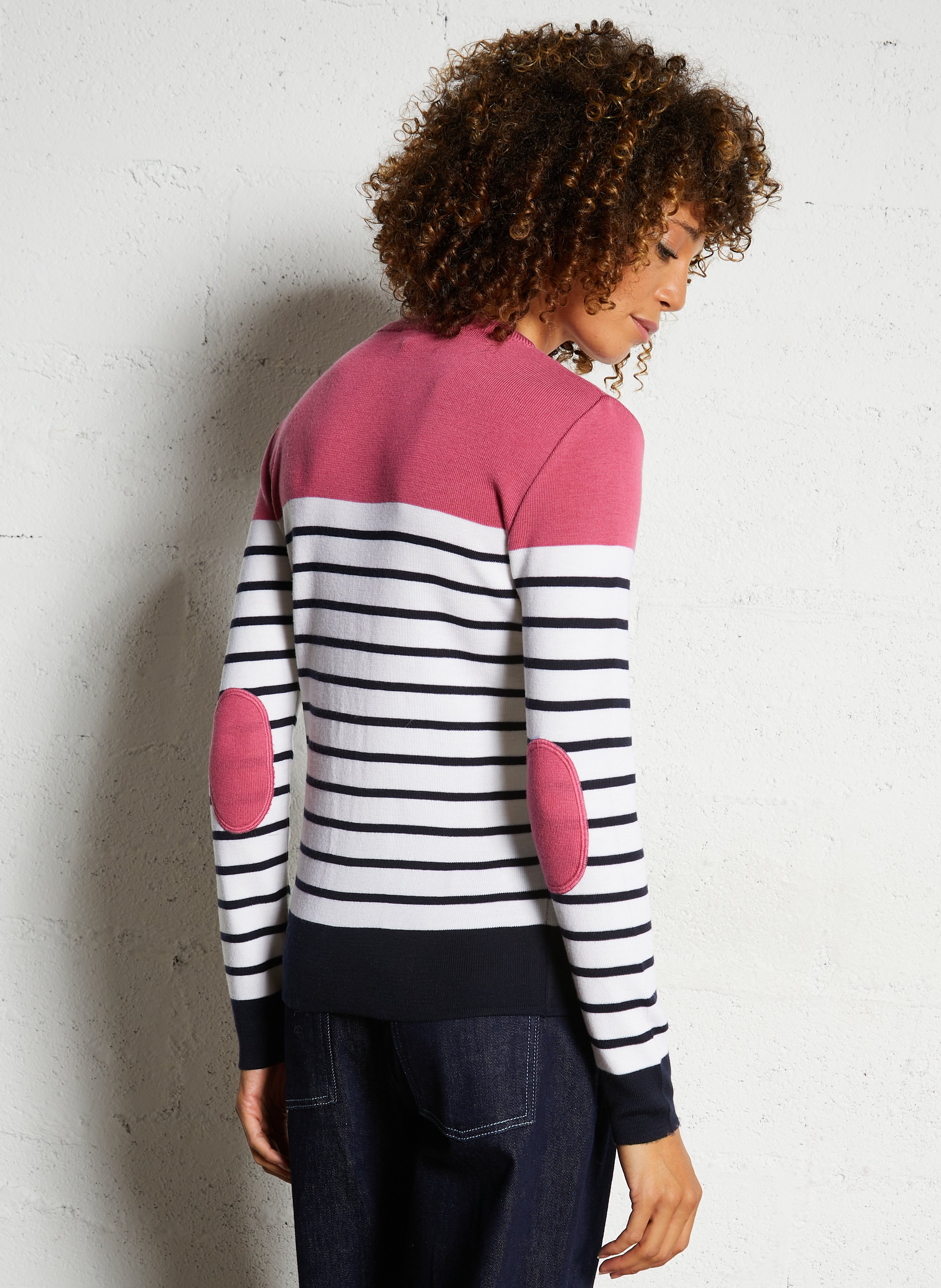 Pull marin col rond en laine ARMOR LUX Bleu