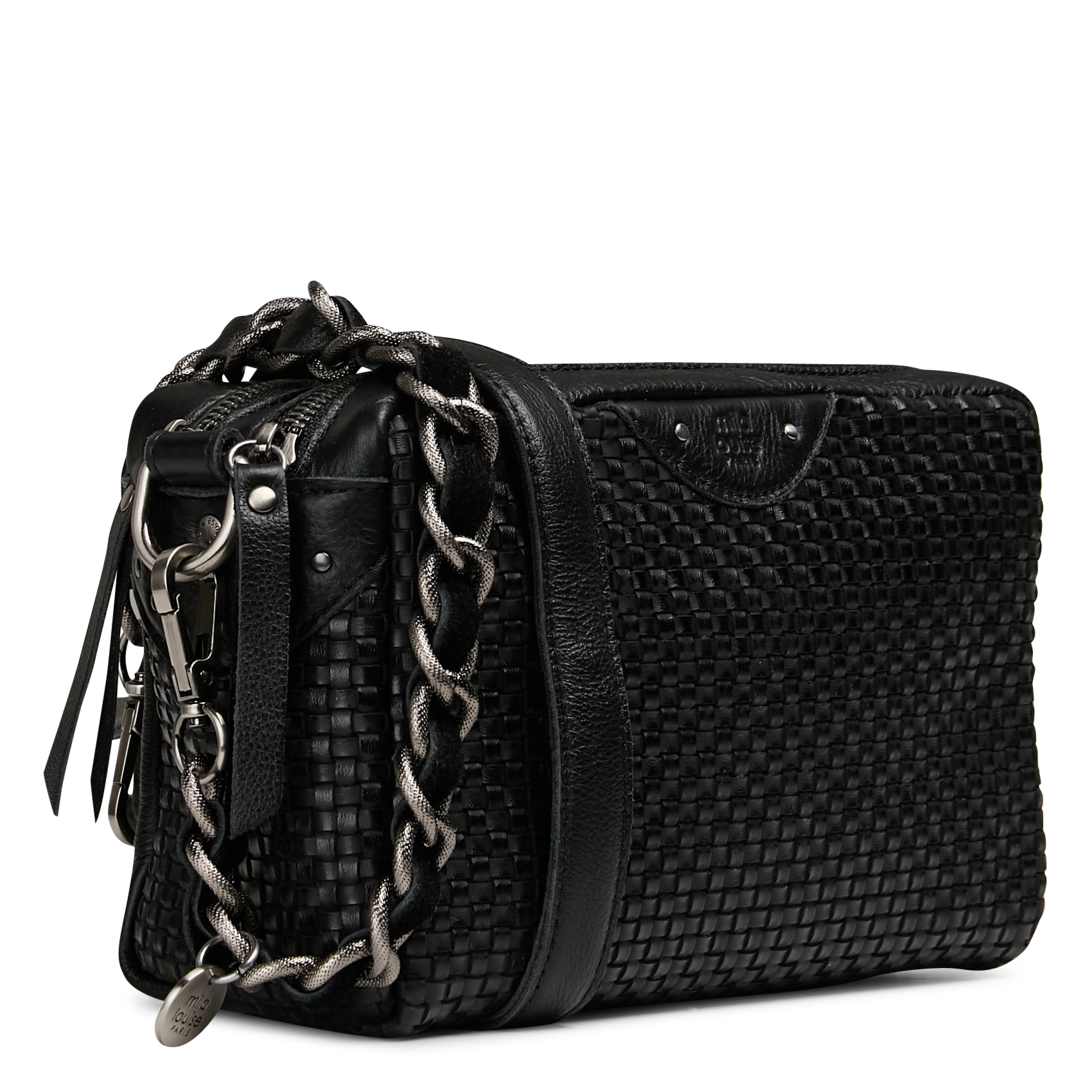 Brieftasche aus Leder MILA LOUISE Schwarz