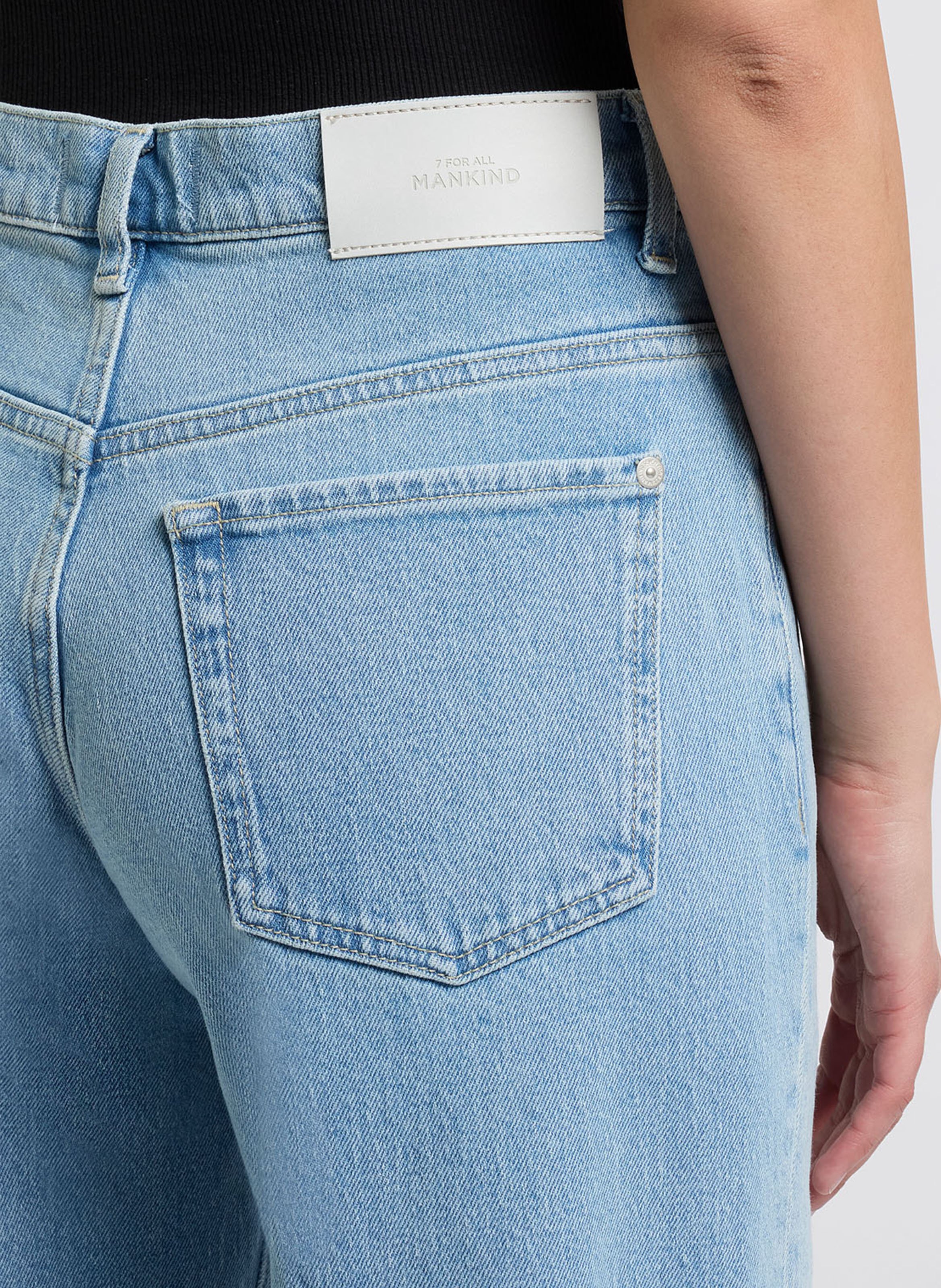 Gekleurde straight-fit jeans met 5 zakken 7 FOR ALL MANKIND Blauw