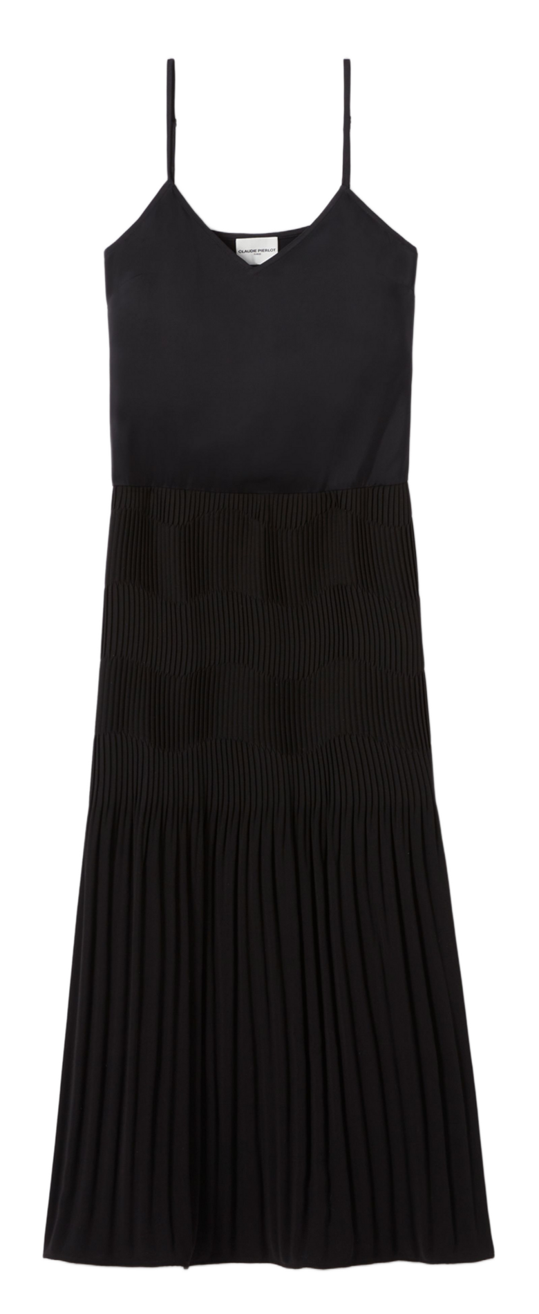 Robe midi col v  CLAUDIE PIERLOT Noir