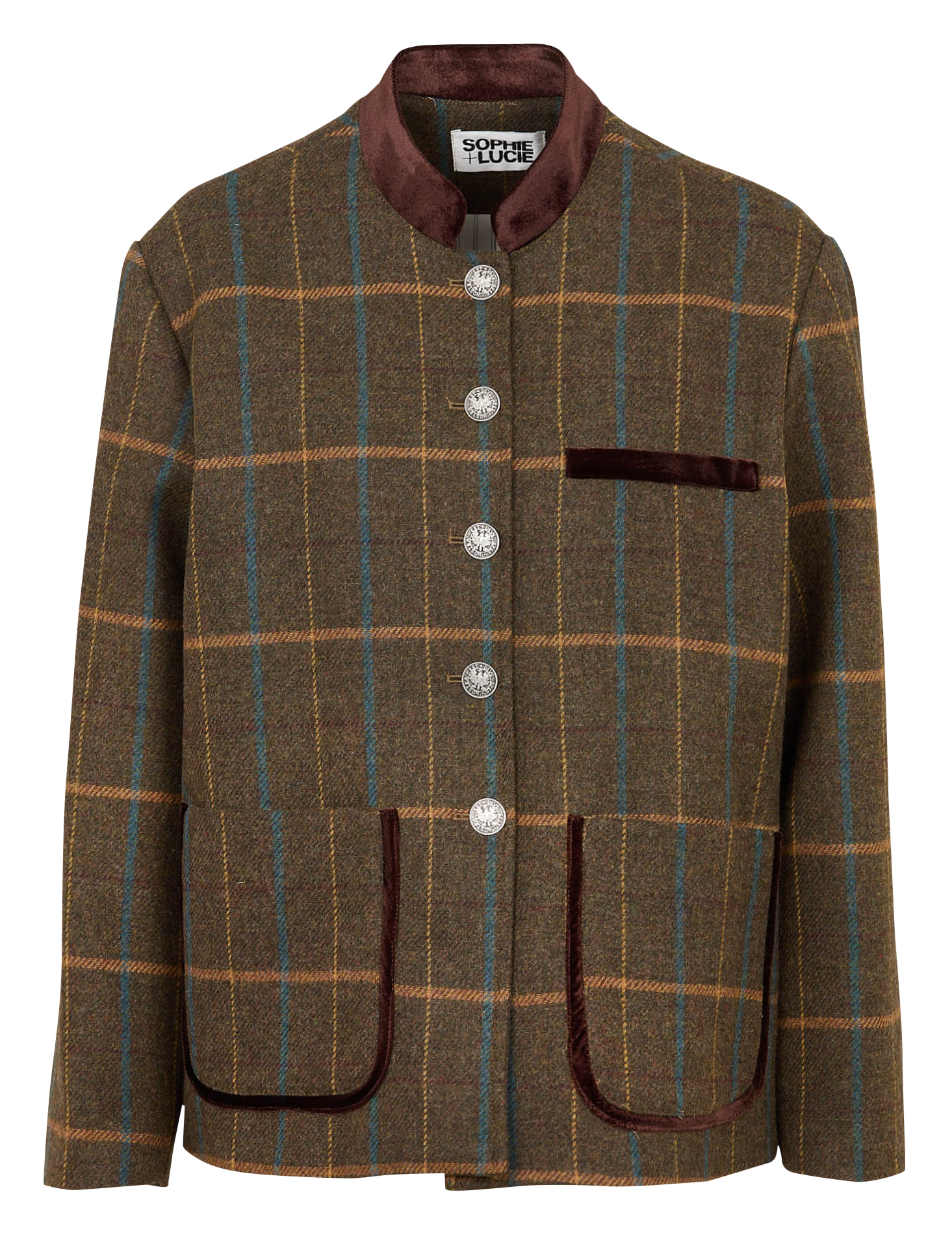Jacket with officer collar SOPHIE+LUCIE Green