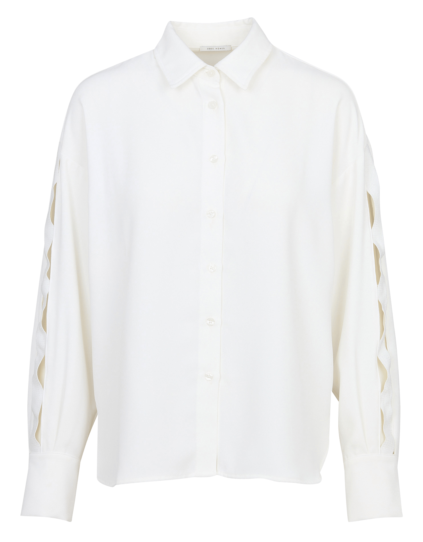 Oversized shirt with classic collar IKKS White