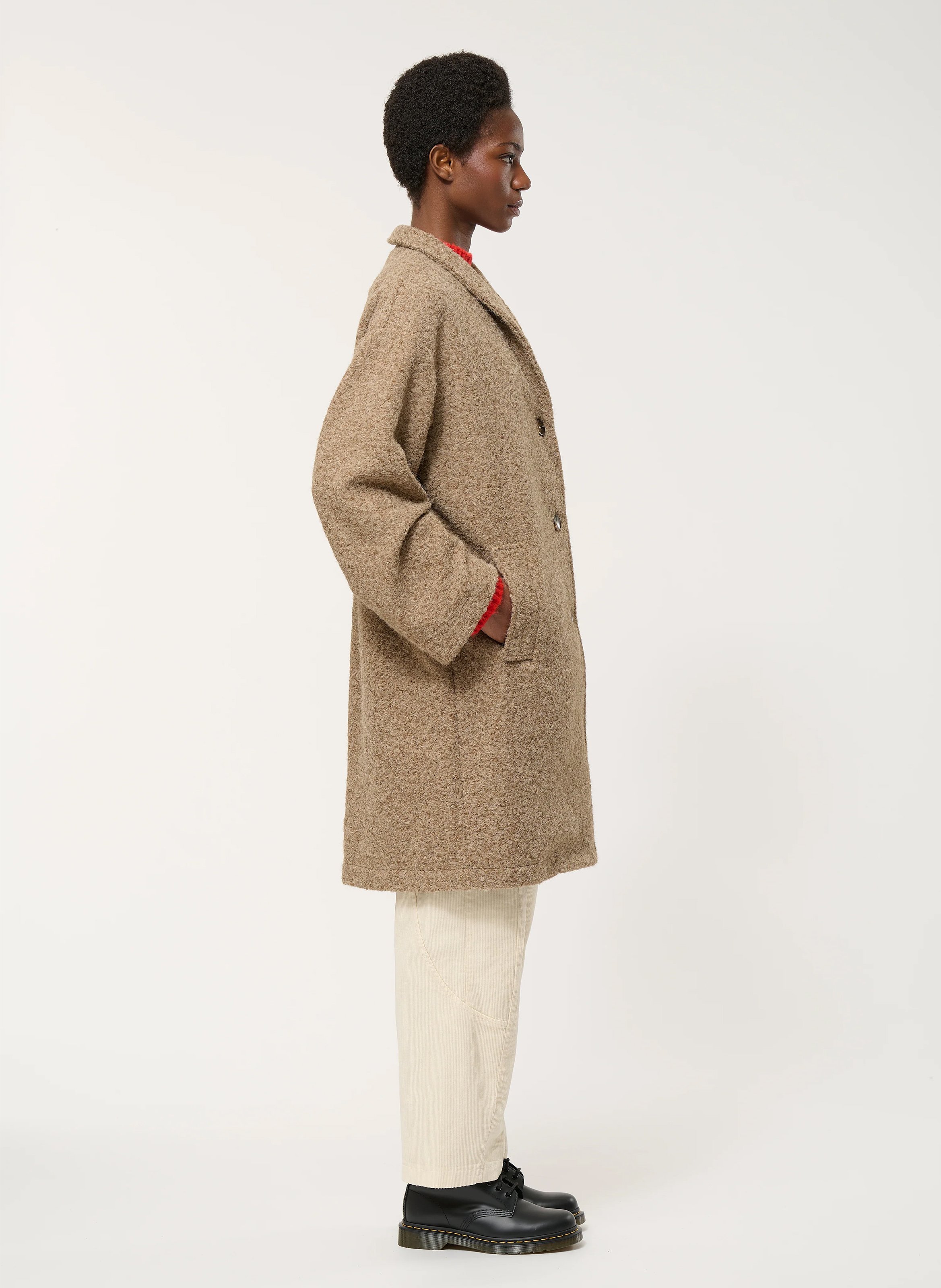 Manteau col montant HUMILITY Beige