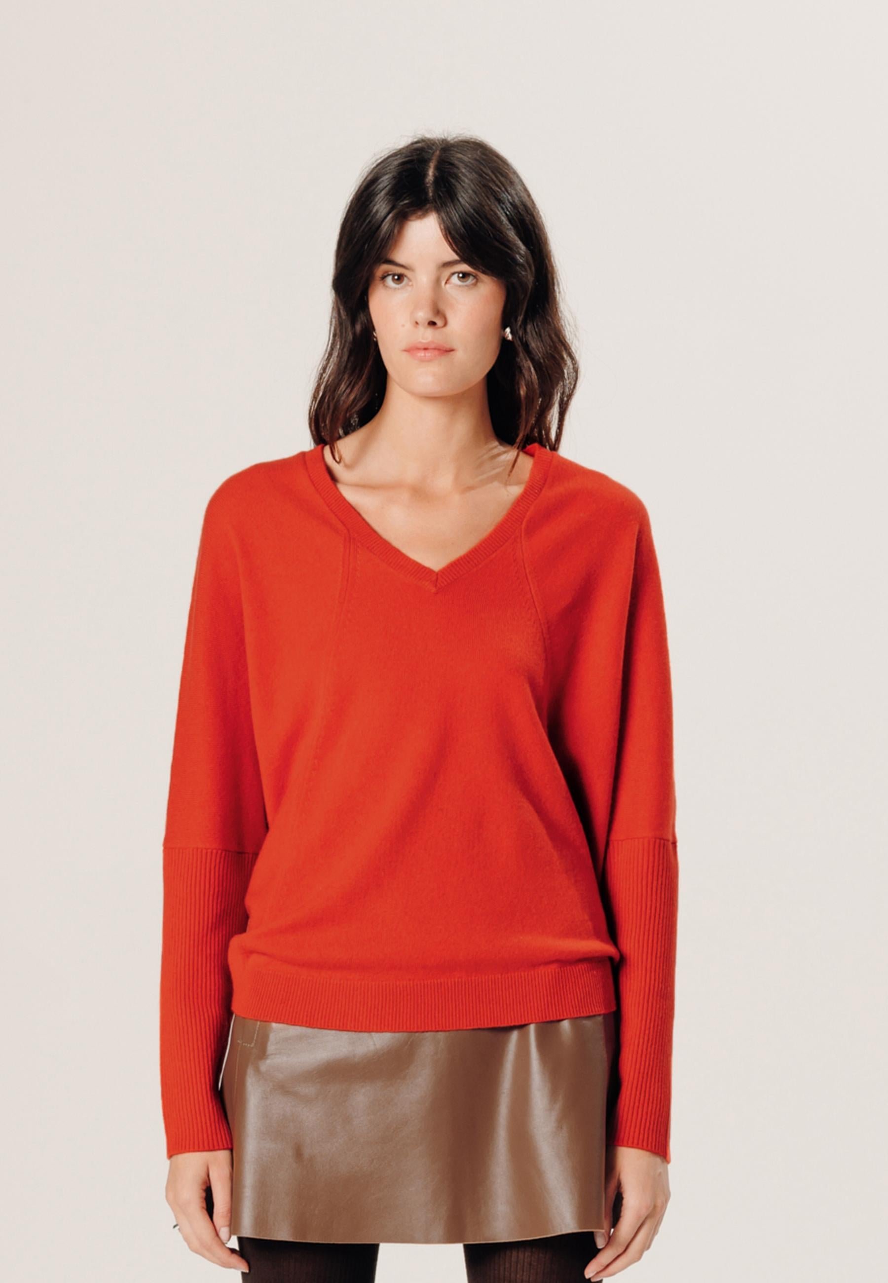 Oversized cashmere sweater RODIER Orange