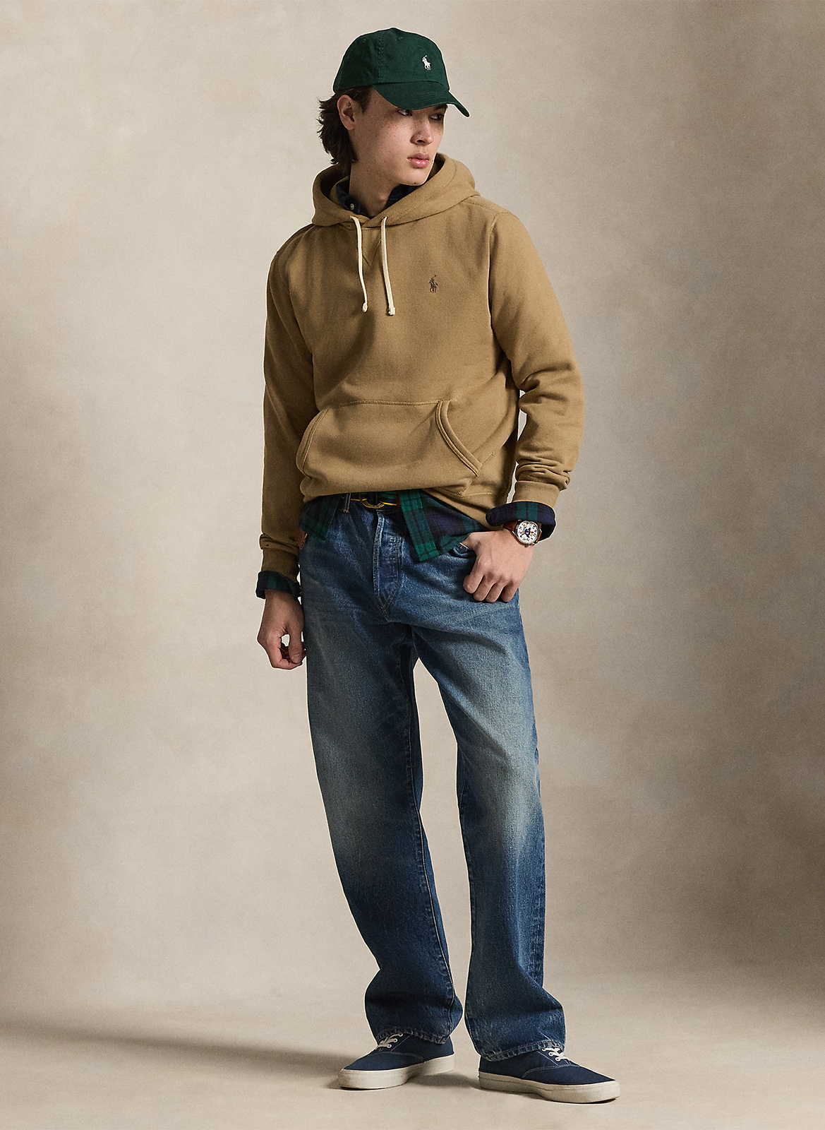 Cotton-blend hooded sweatshirt POLO RALPH LAUREN Brown