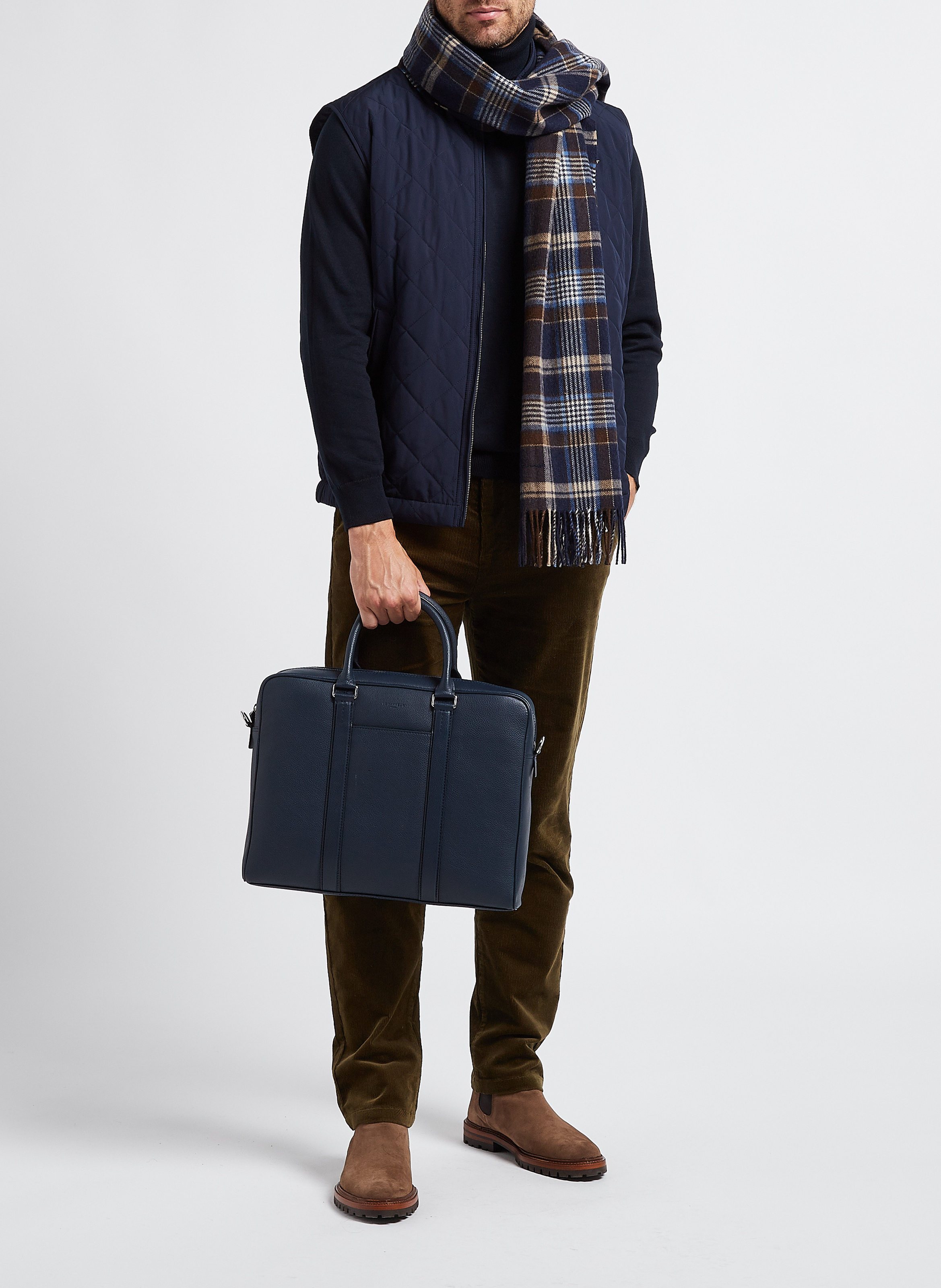 Gerade gesteppte Jacke mit Stehkragen GANT Blau