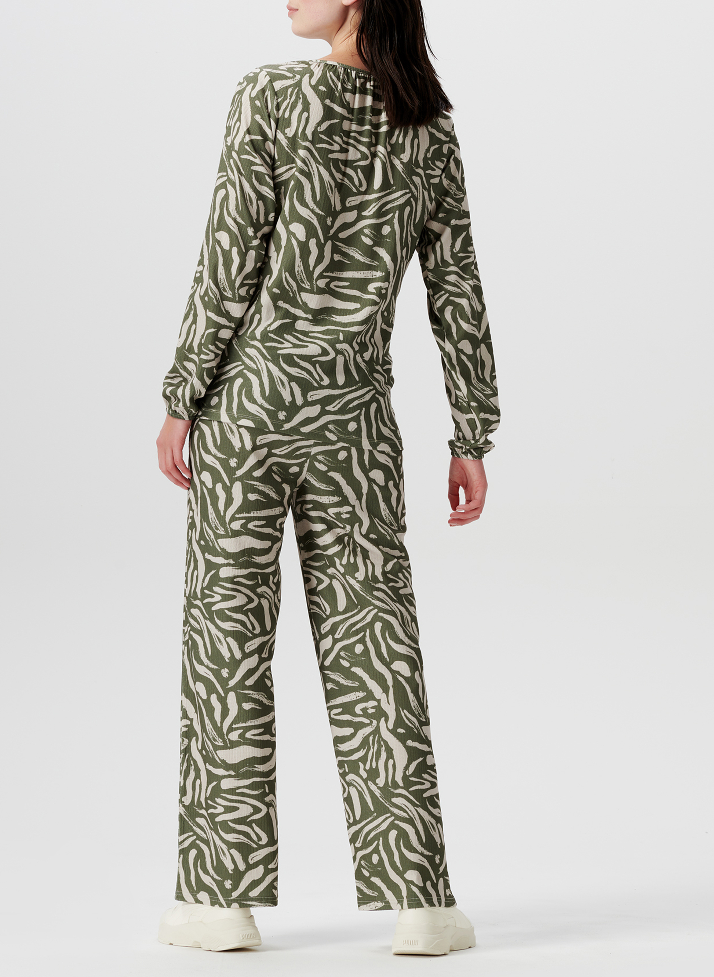 Pantalon droit imprimé de grossesse  SUPERMOM Kaki