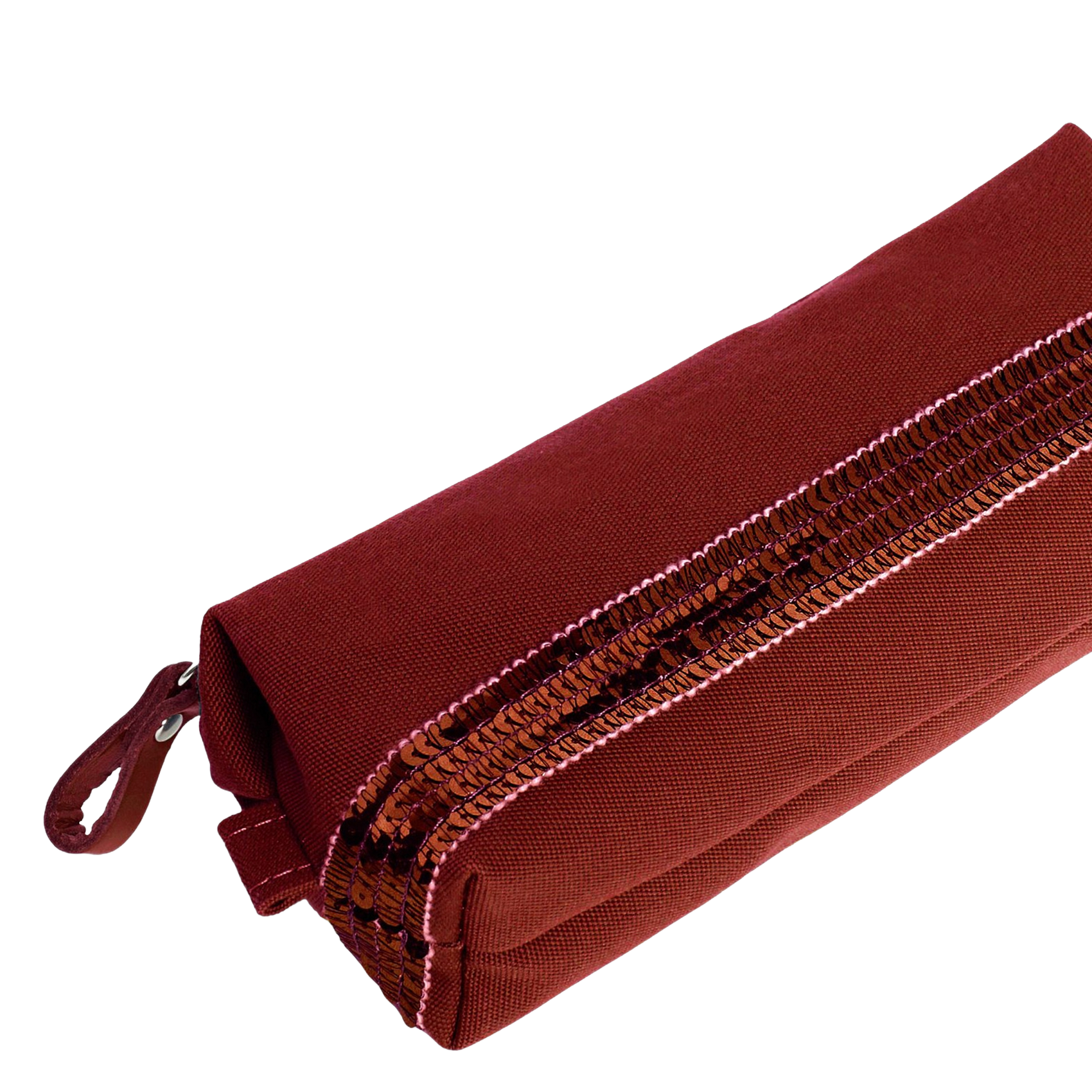 Mäppchen mit Paillettenband Braun