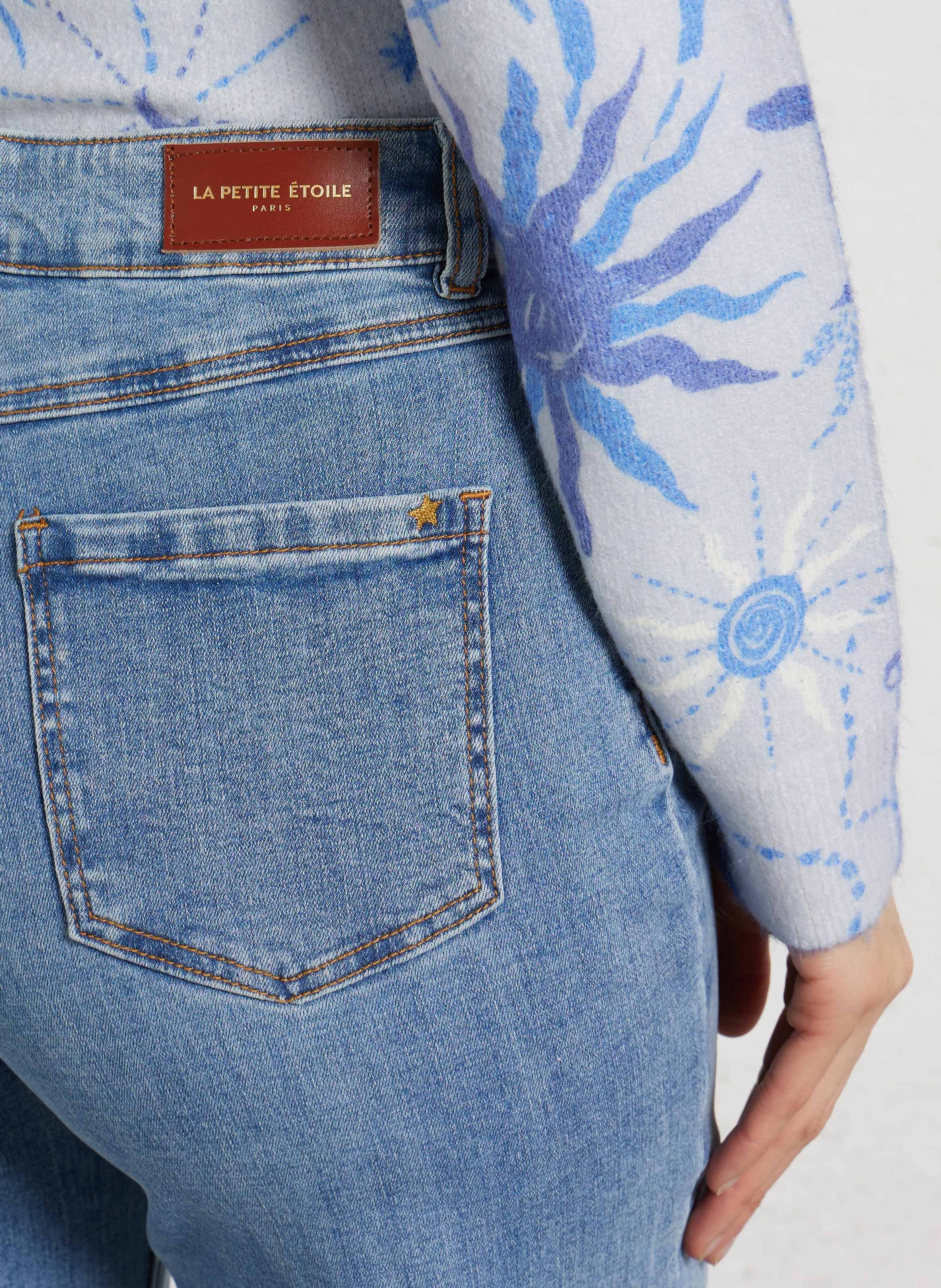 Jean flare en coton mélangé LA PETITE ETOILE Jean Stone