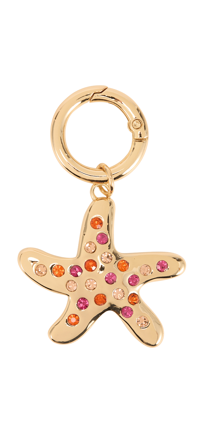 Keychain with rhinestones DES PETITS HAUTS Golden