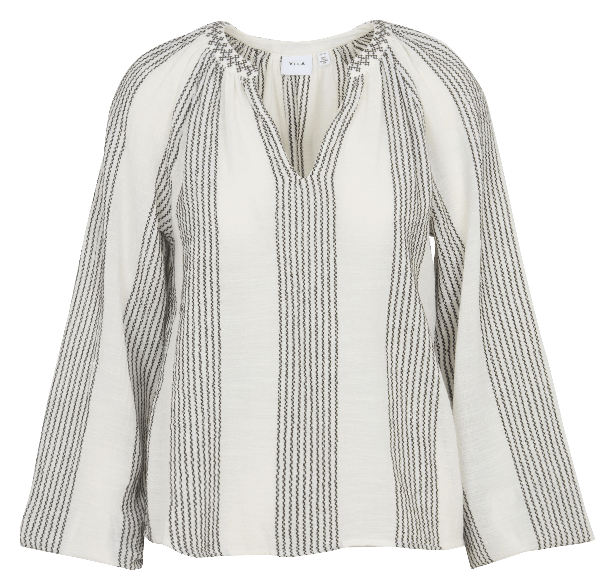 Straight cotton blouse VILA Grey