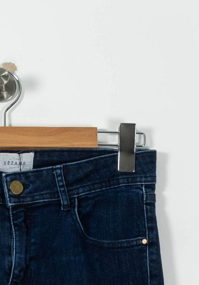 Cropped slim jeans with studs SEZANE - Seconde main Blue