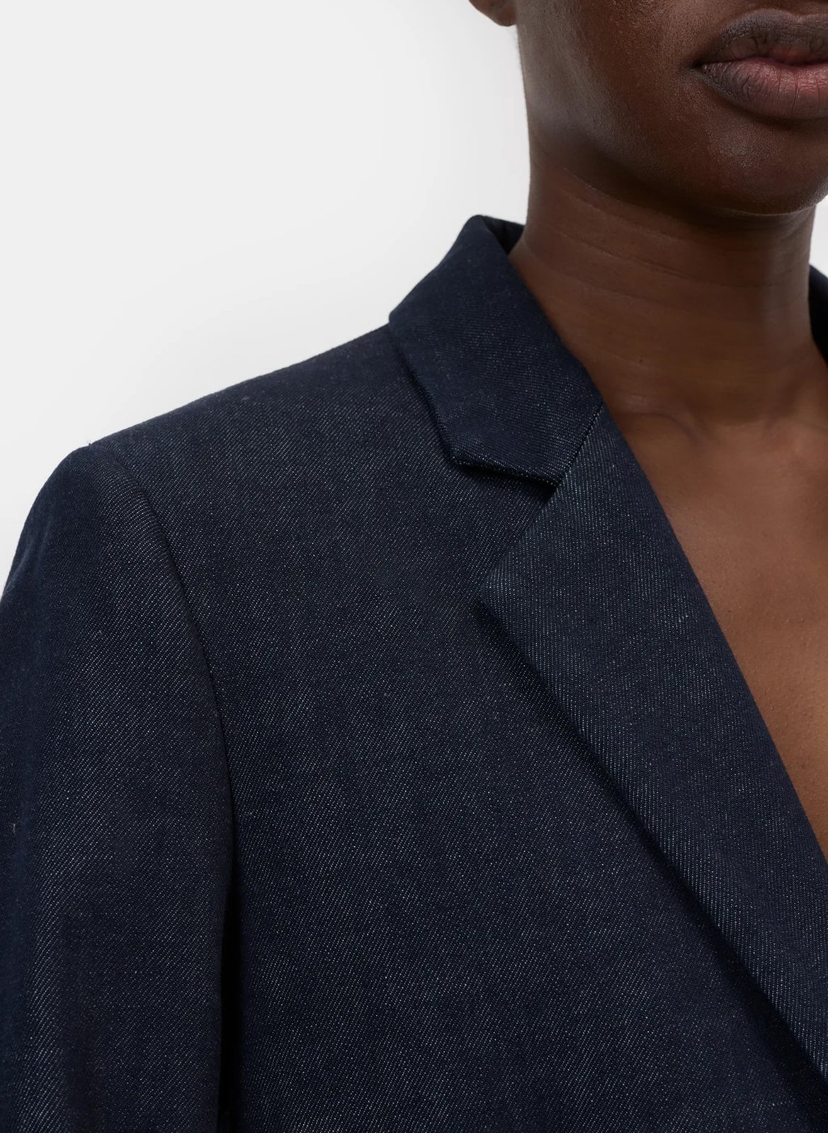 Blazer col tailleur en coton  CLOSED Bleu