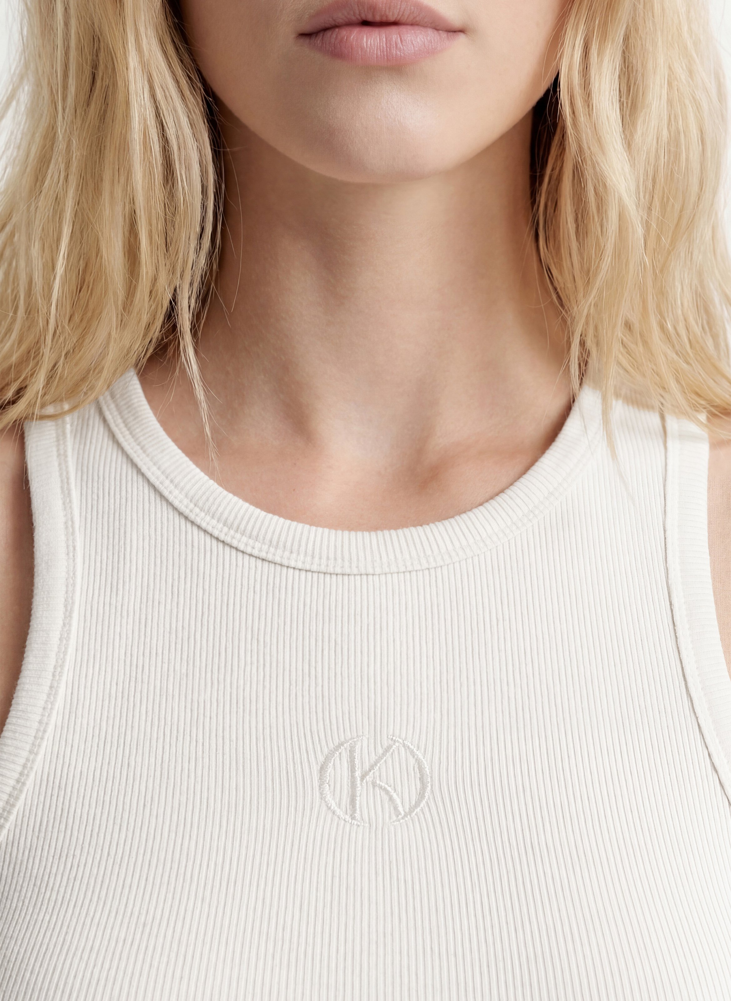 Débardeur col rond en coton mélangé KOOKAI Blanc