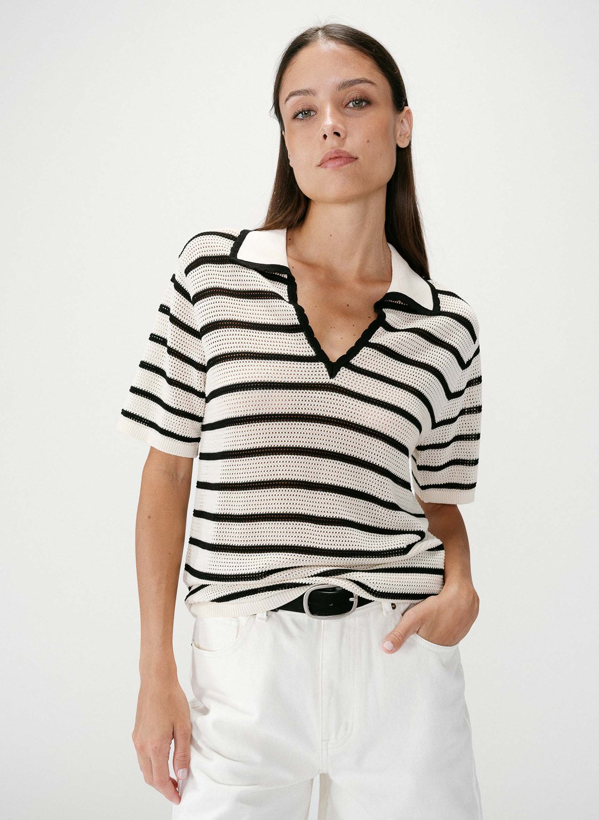 Polo-Stricktop GRACE ET MILA Braun