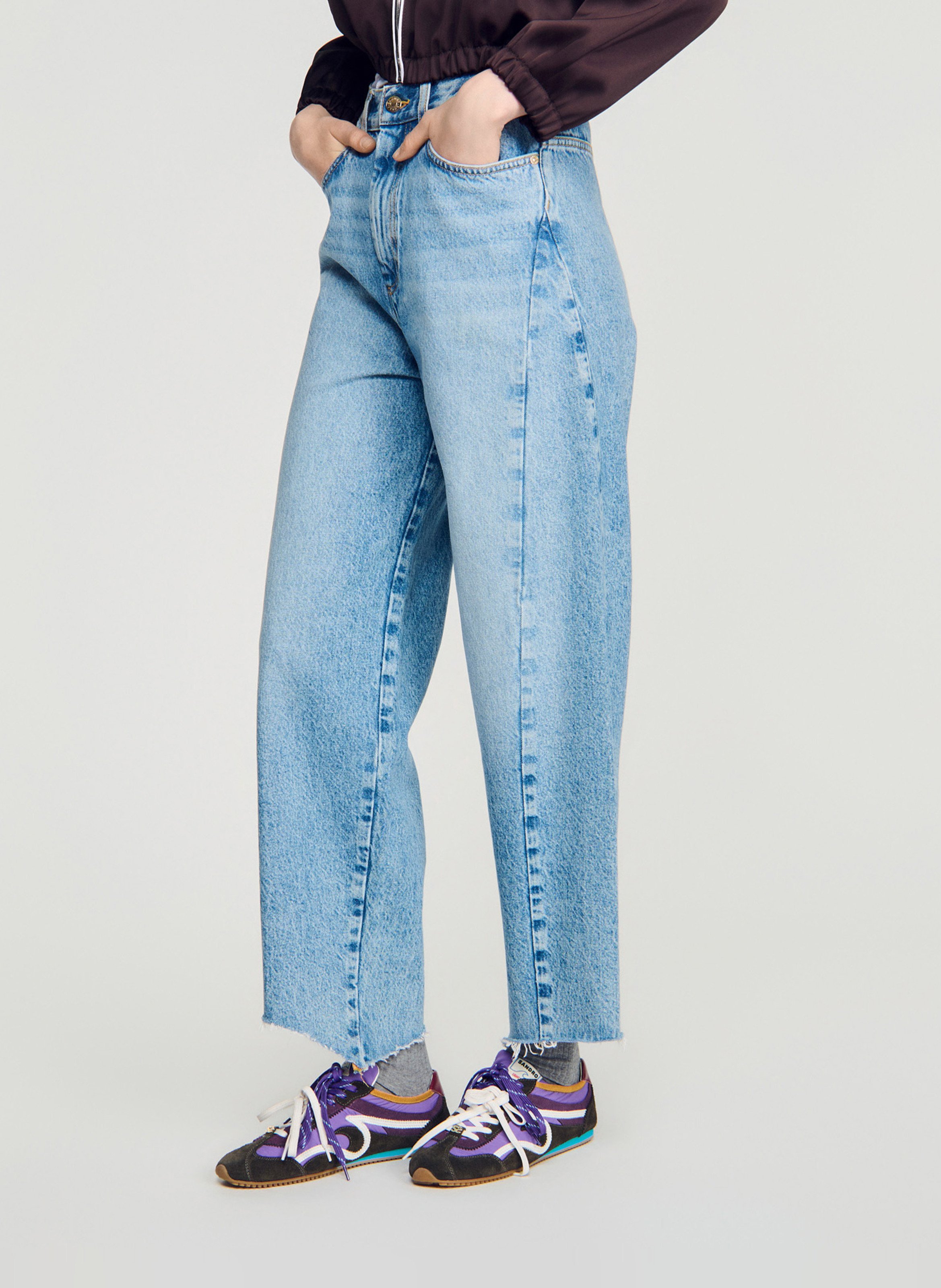 Lage sneakers met dubbele veters SANDRO Violet