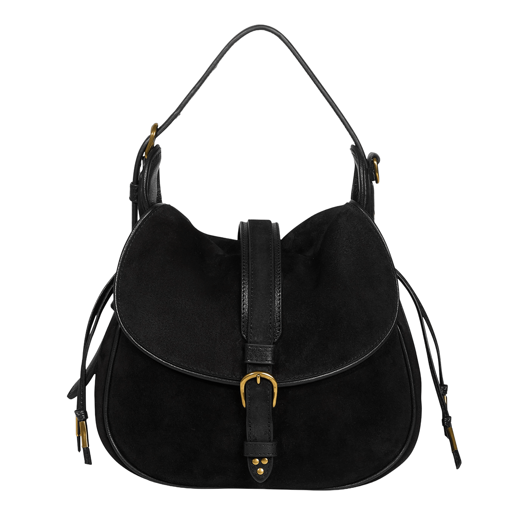Velvet handbag GILDAS Noir