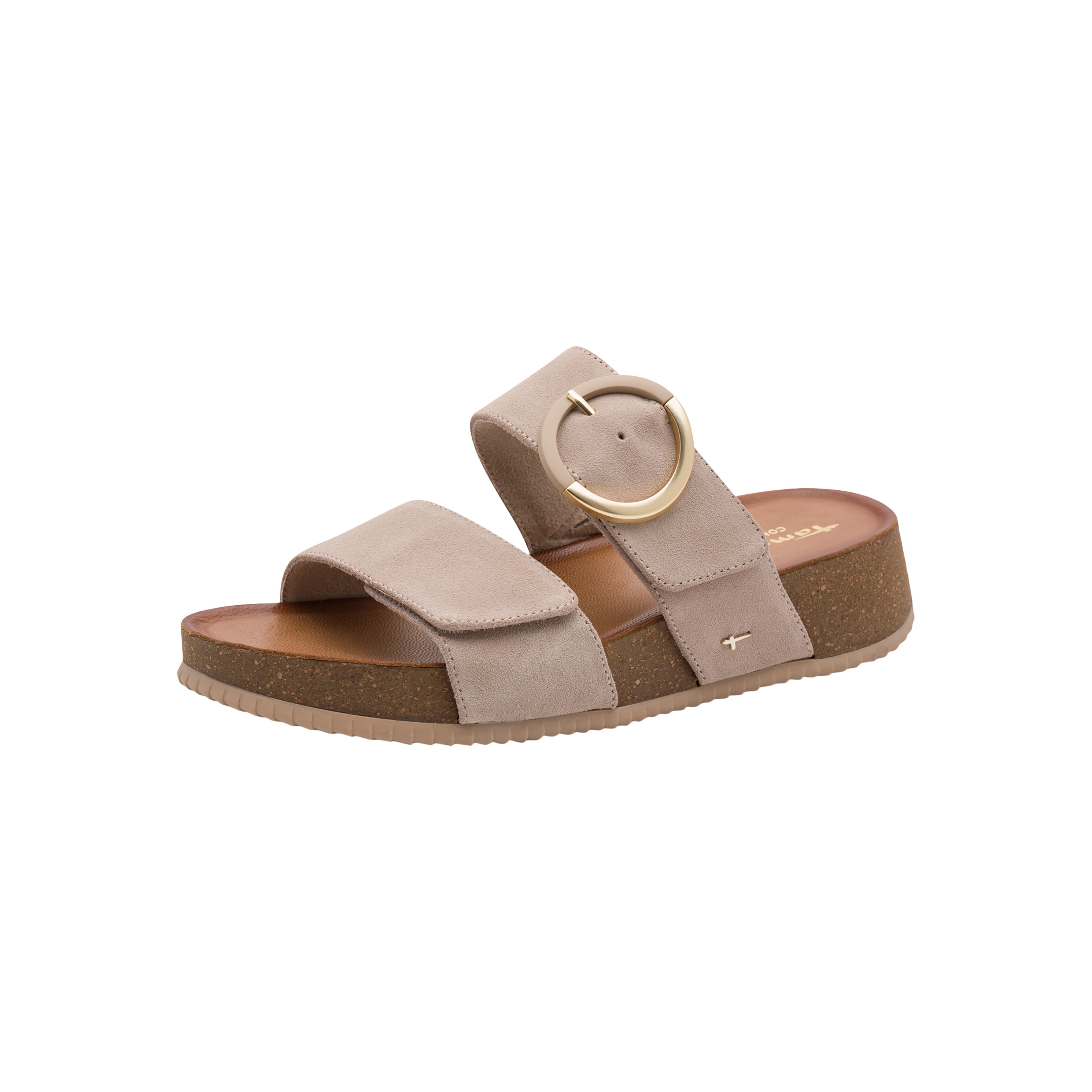 Leather Comfort Sandals TAMARIS Beige