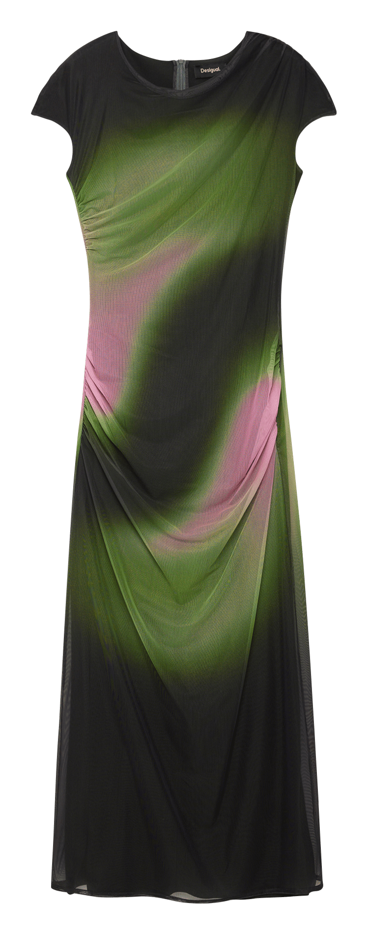 Long dress with round neckline in tulle DESIGUAL Black