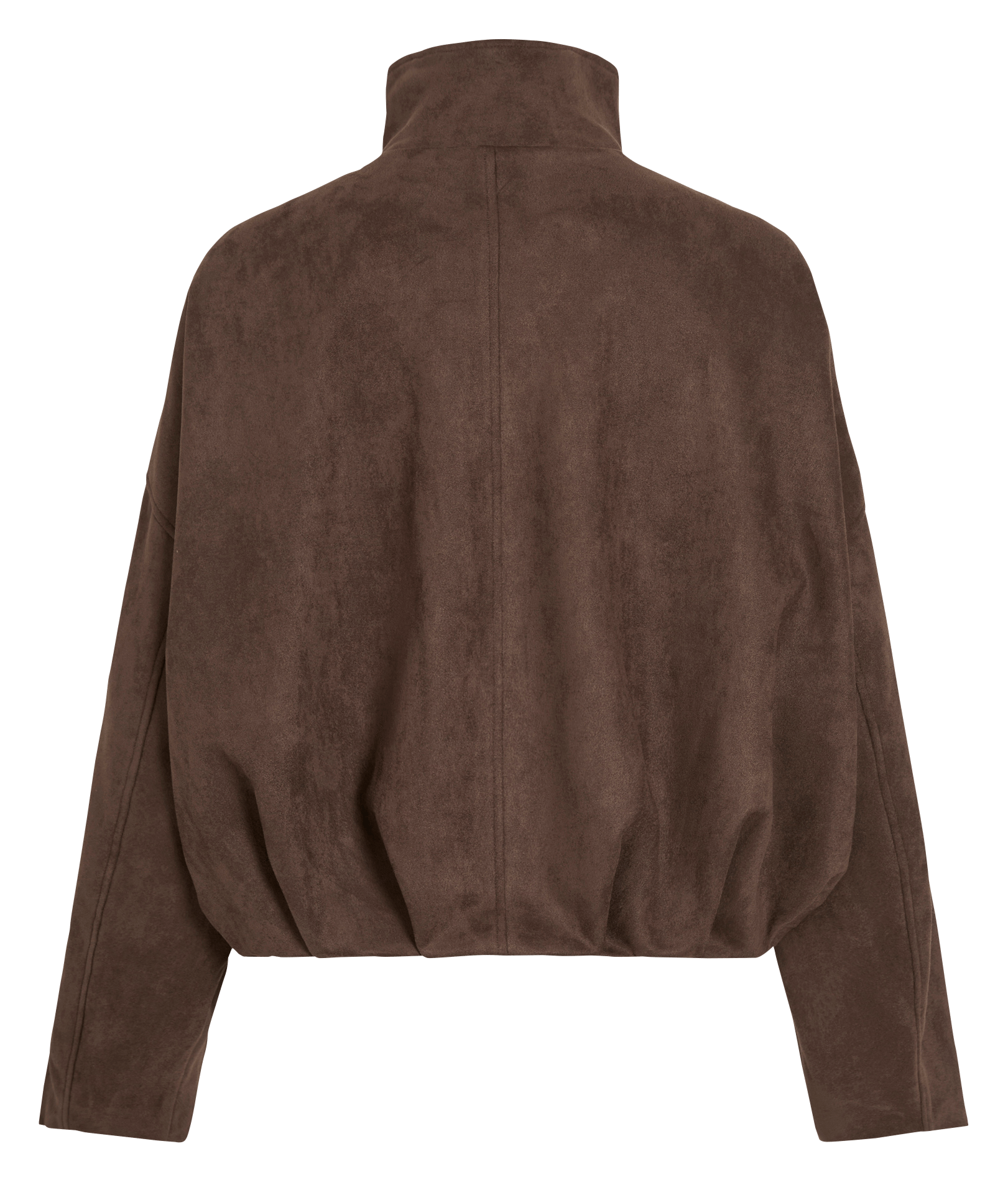Oversized high collar jacket VILA Brown