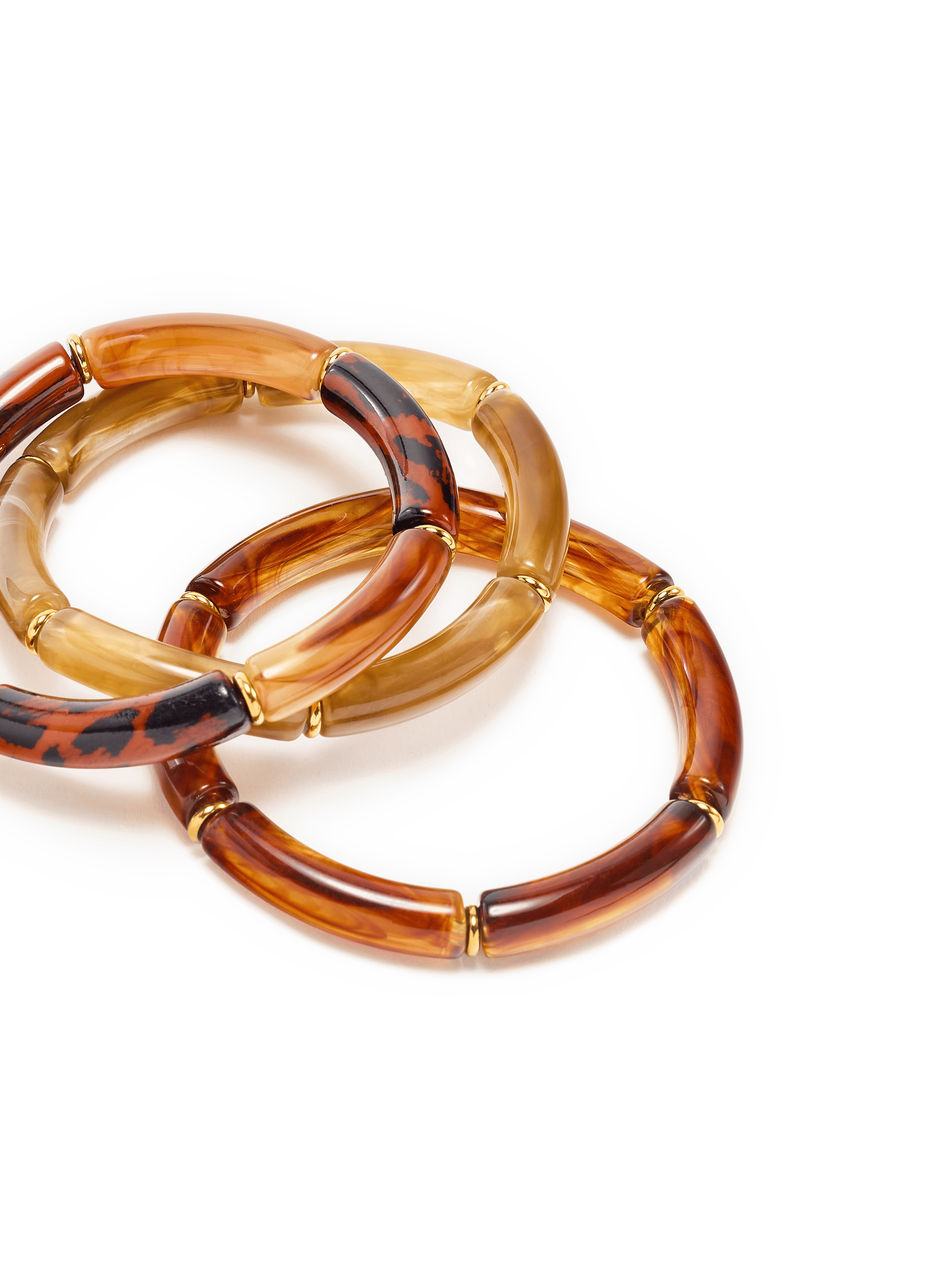 Set of resin bracelets AU PRINTEMPS PARIS Brown