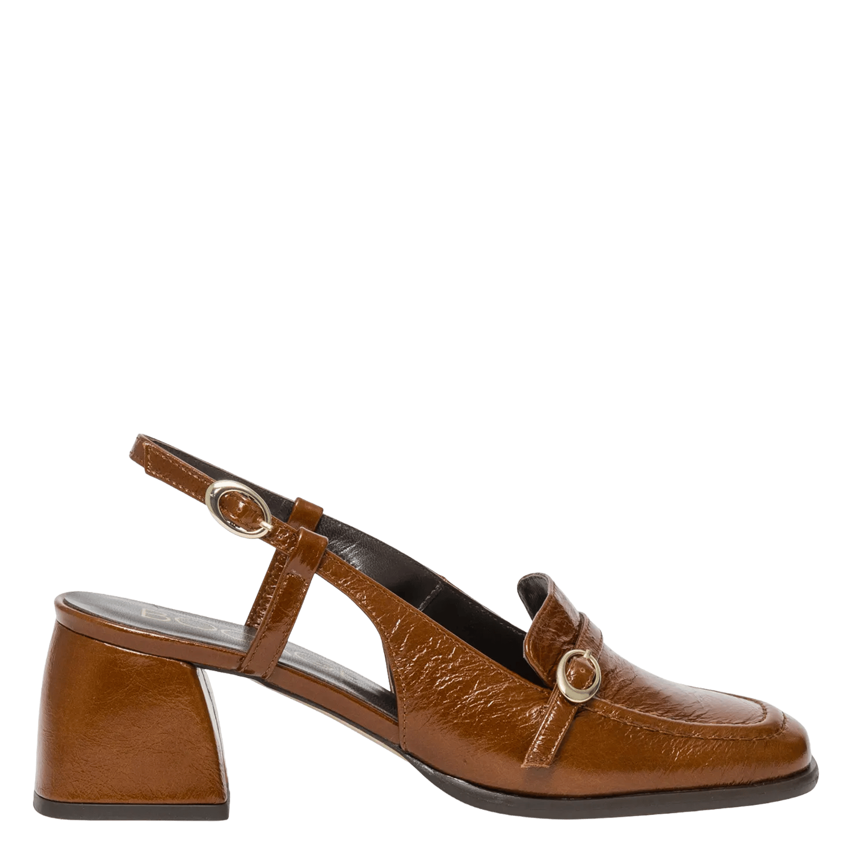 Slingback-Pumps aus Leder BOCAGE Braun