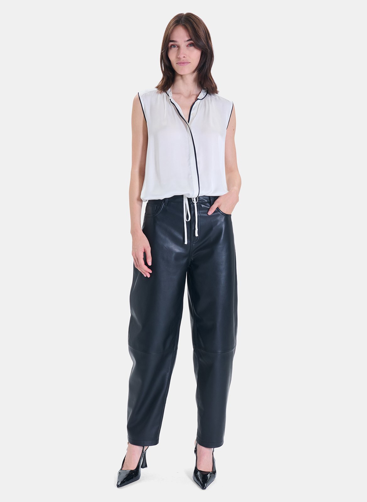 Mouwloze oversized top ZAPA Wit