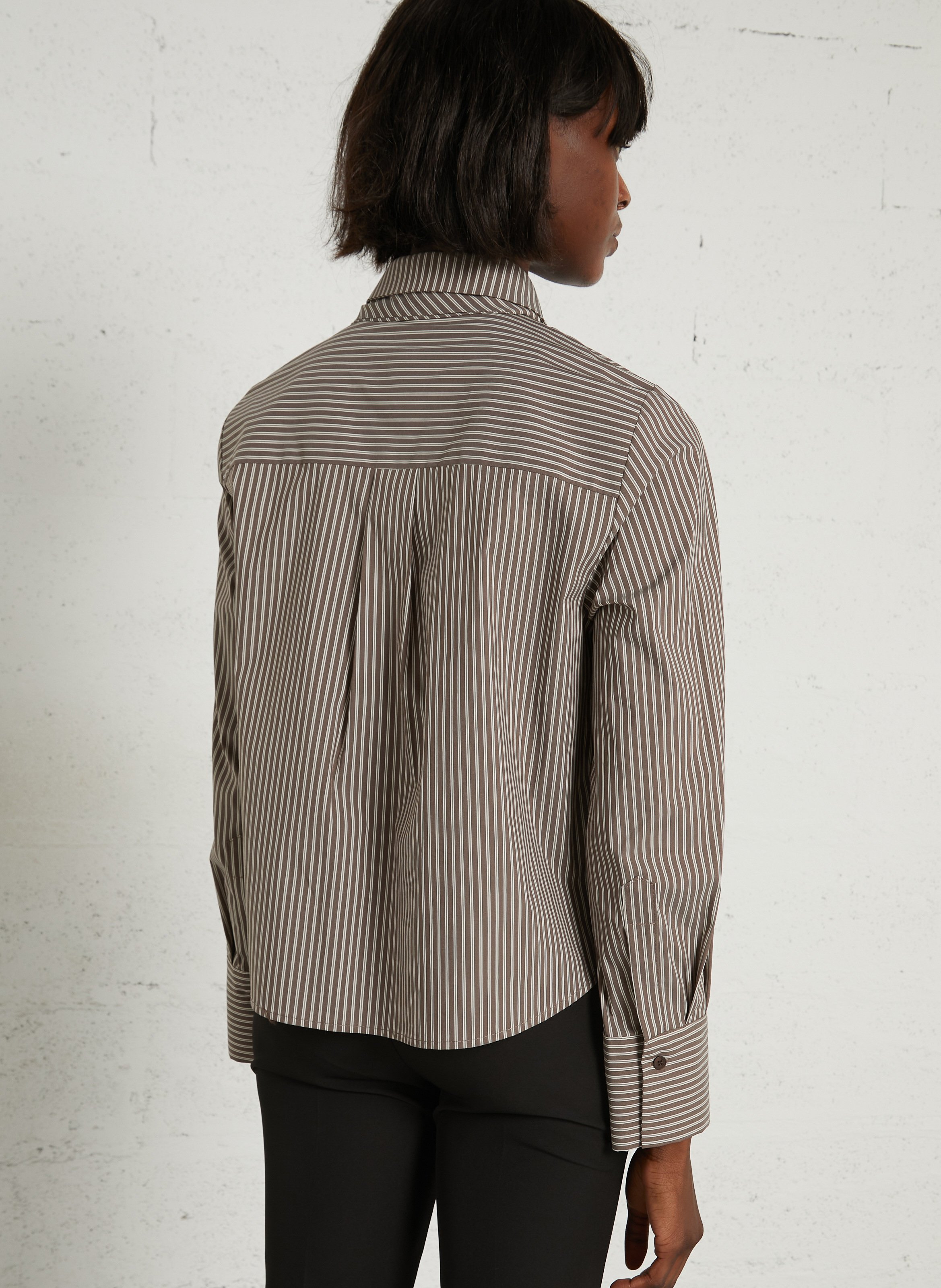 Chemise avec cravate en coton mélangé IMPERIAL Marron
