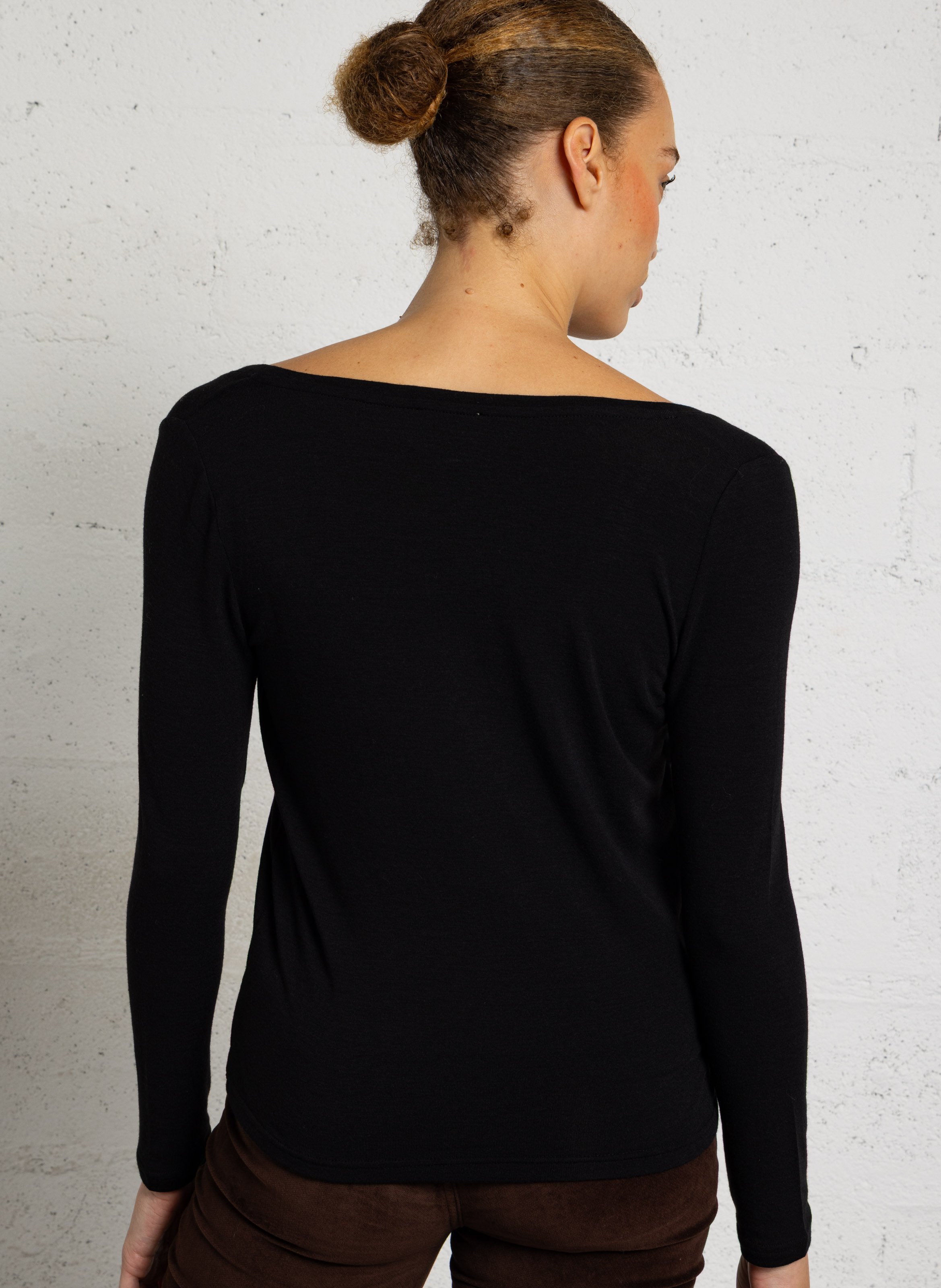 Effen T-shirt met lange mouwen LA PETITE ETOILE Zwart