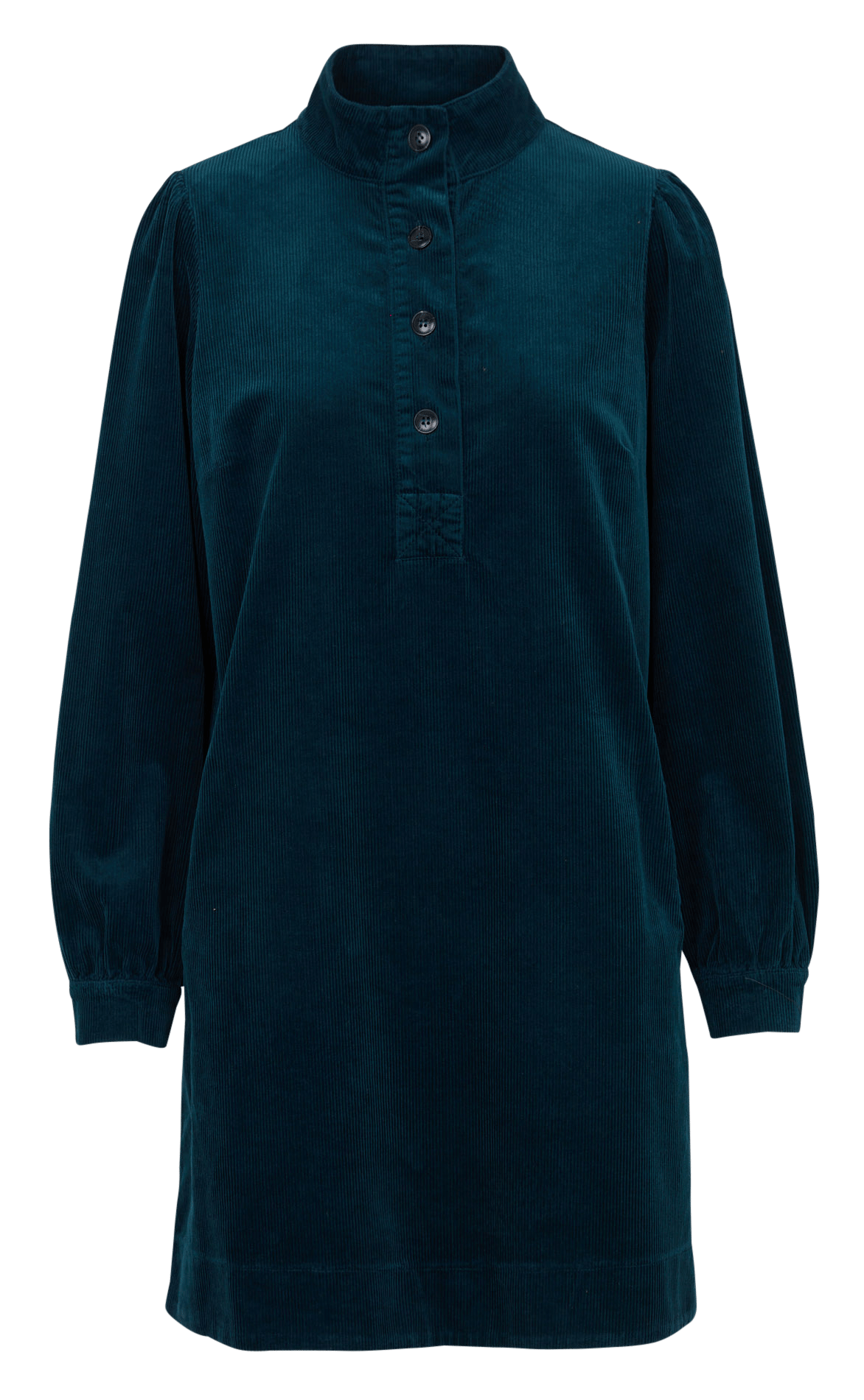 Korte gerende jurk met tunesische hals LA FEE MARABOUTEE Blauw